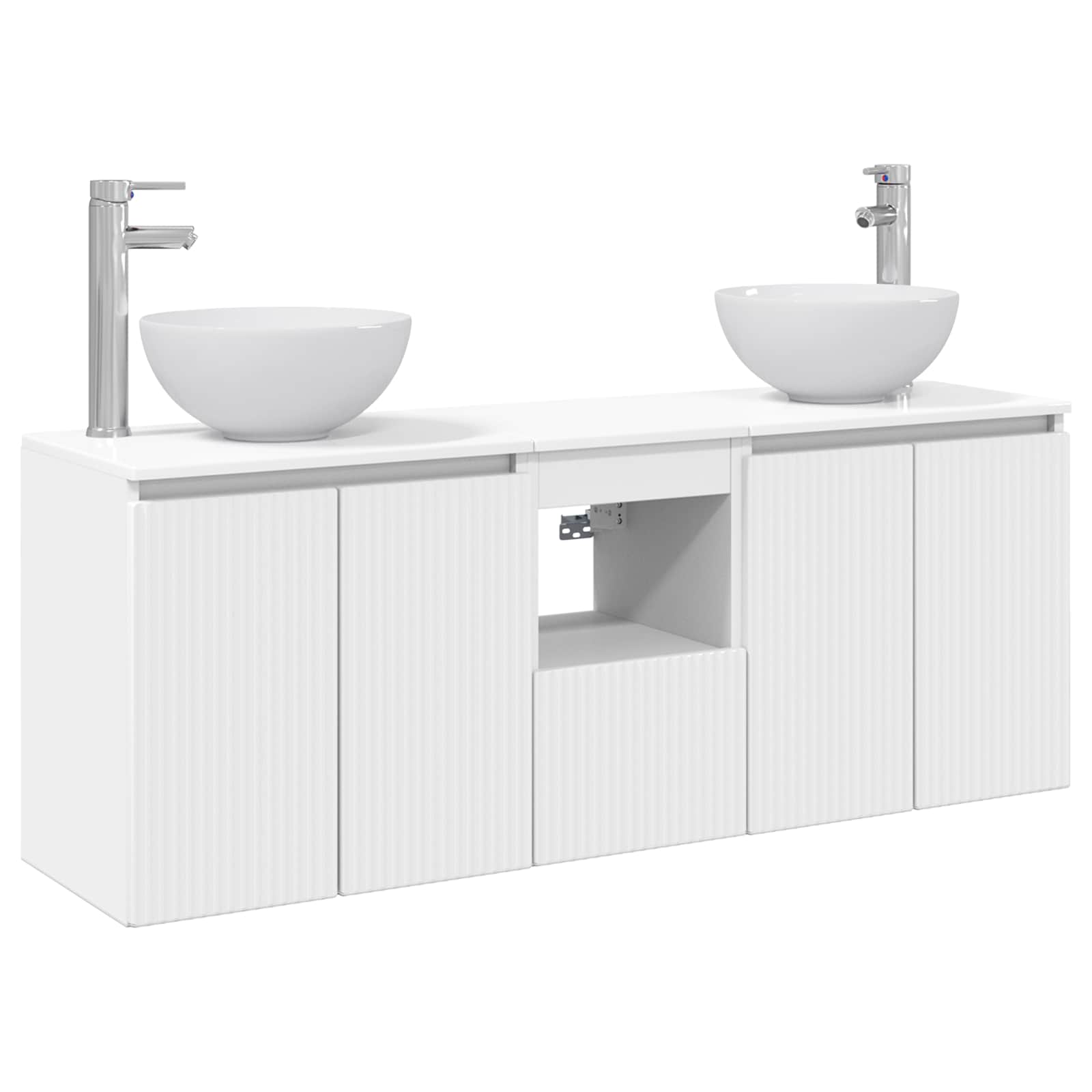 Badezimmerschrank-Set 3 stk. Weiß 49,5 x 35 x 63 cm