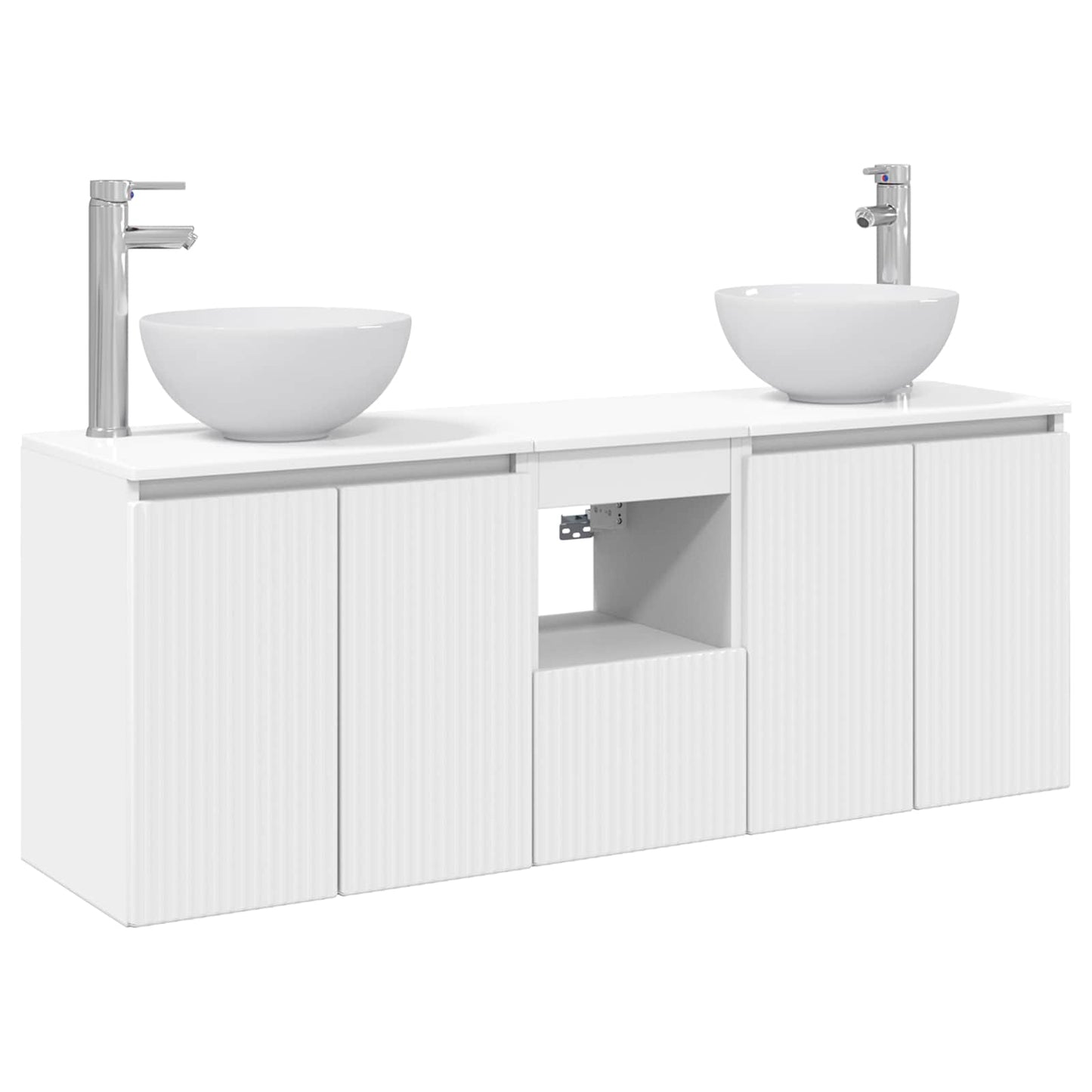 Badezimmerschrank-Set 3 stk. Weiß 49,5 x 41 x 64,5 cm