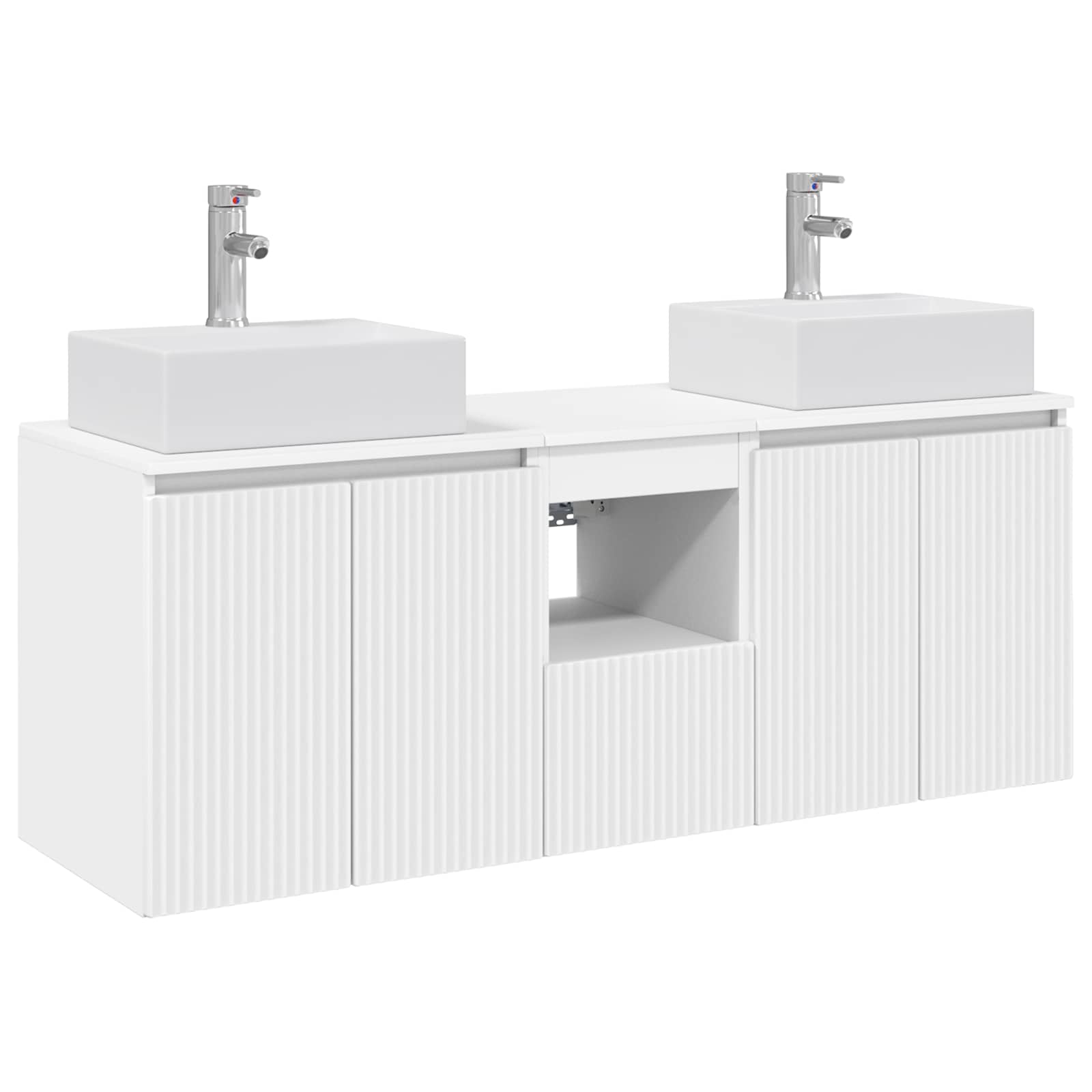 Badezimmerschrank-Set 3 stk. Weiß 49,5 x 41 x 62,5 cm