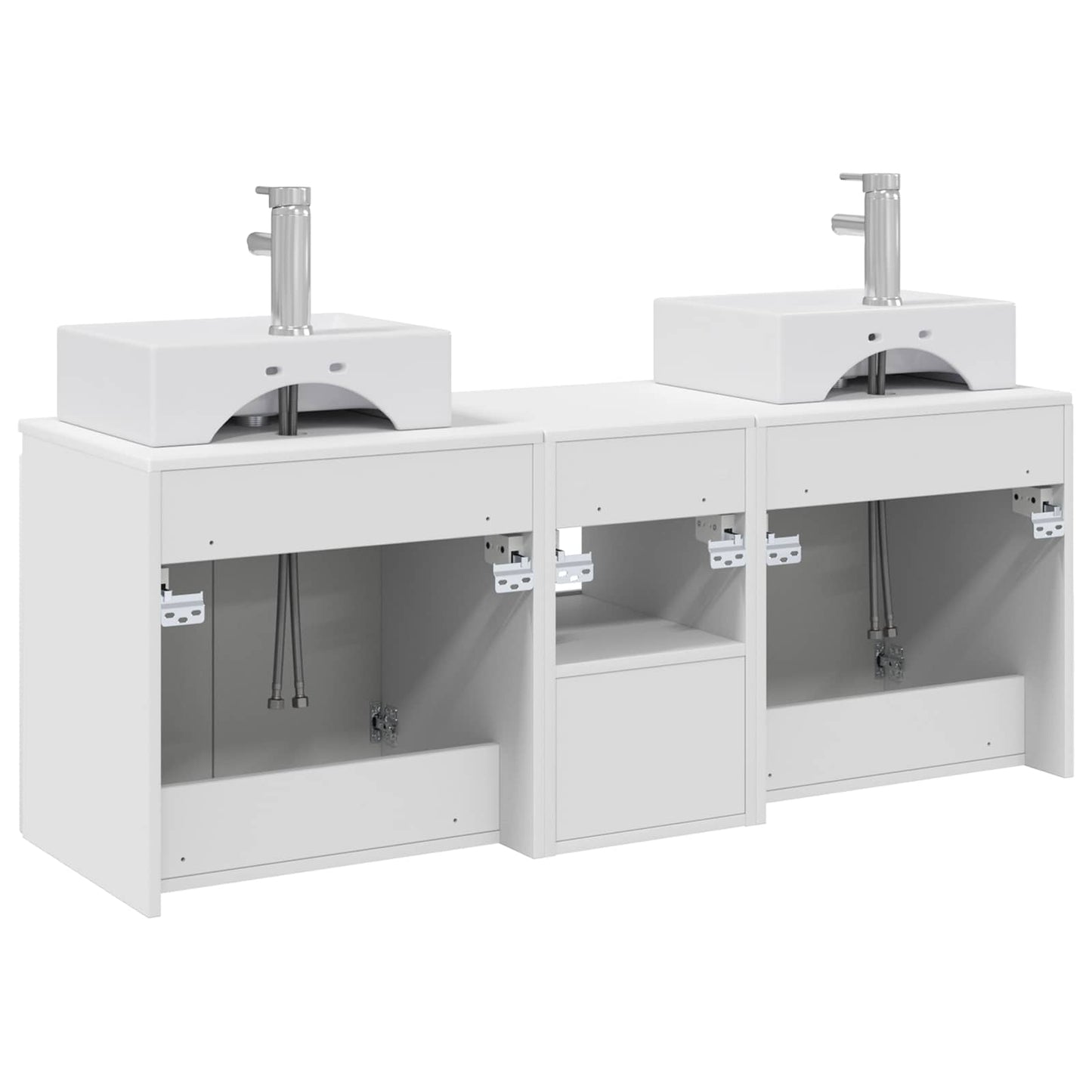 Badezimmerschrank-Set 3 stk. Weiß 49,5 x 41 x 62,5 cm
