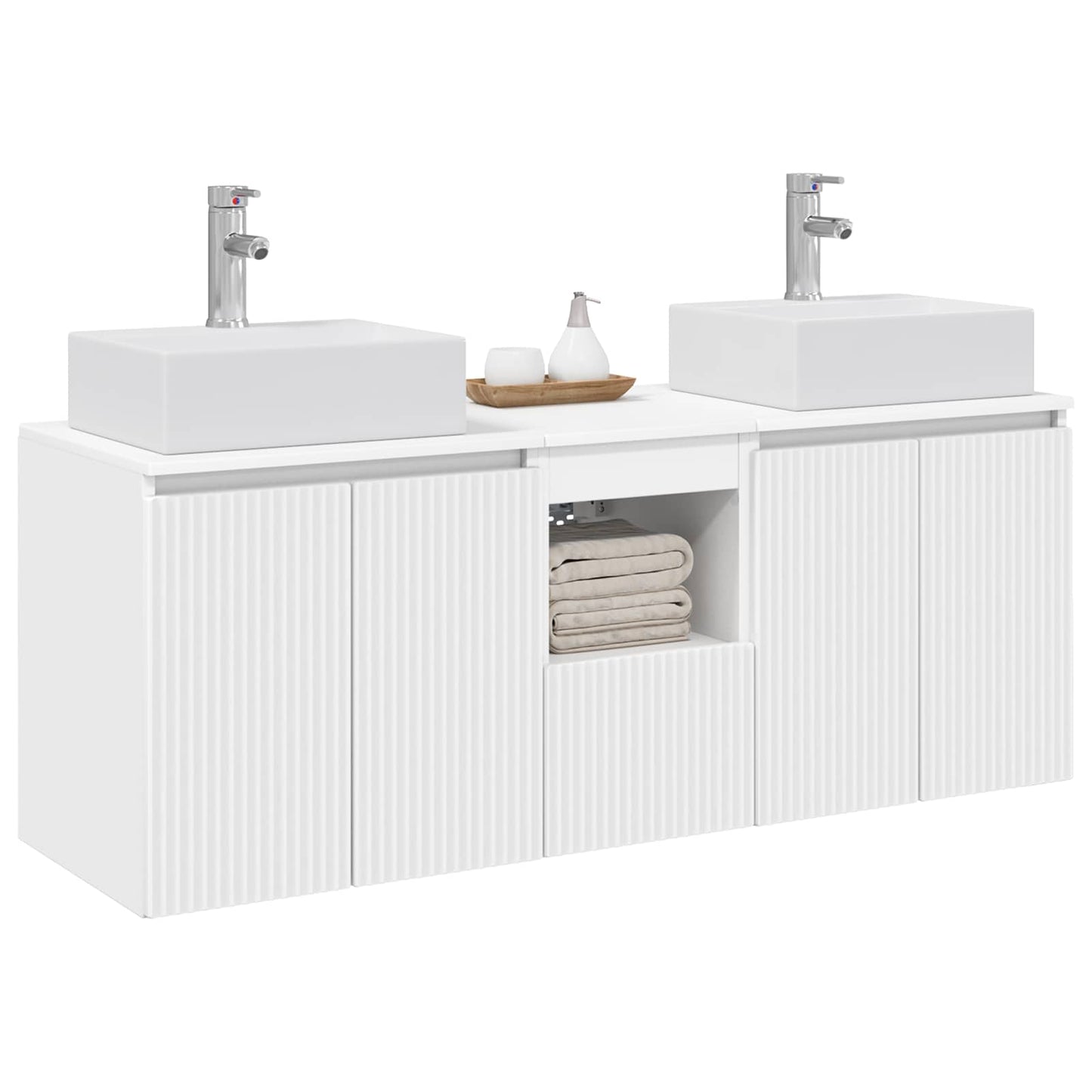 Badezimmerschrank-Set 3 stk. Weiß 49,5 x 41 x 62,5 cm
