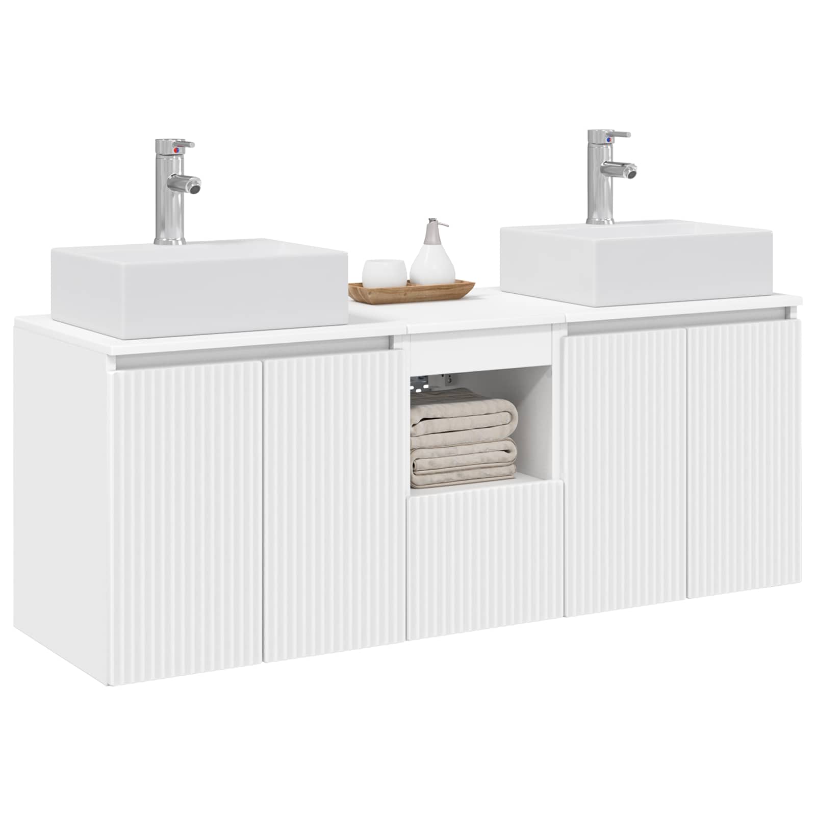 Badezimmerschrank-Set 3 stk. Weiß 49,5 x 41 x 62,5 cm