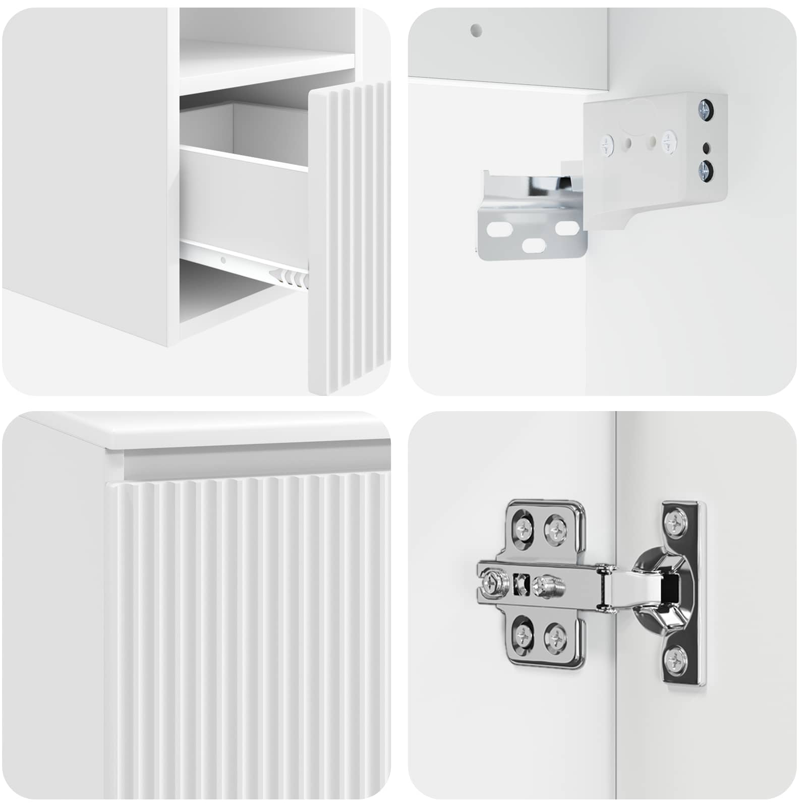 Badezimmerschrank-Set 3 stk. Weiß 53 x 35 x 63 cm Holzwerkstoff