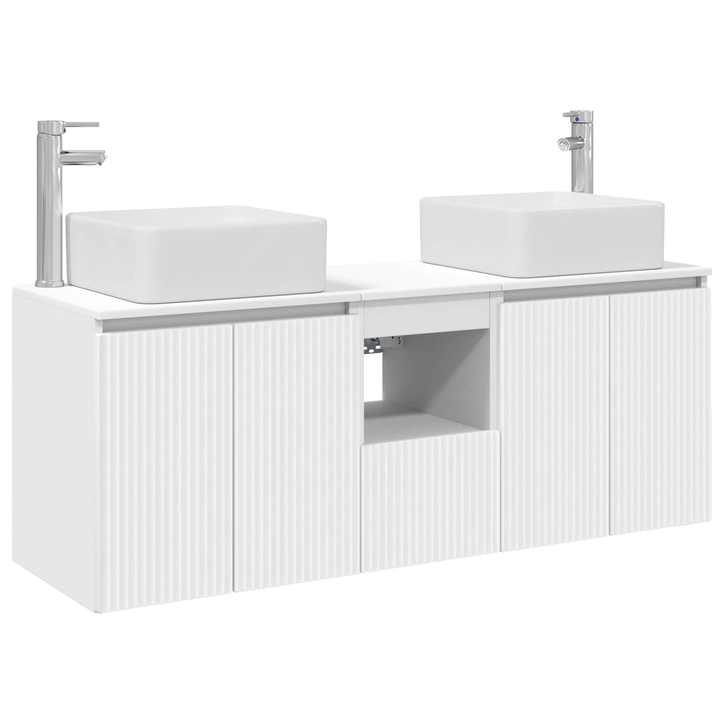 Badezimmerschrank-Set 3 stk. Weiß 53 x 35 x 63 cm Holzwerkstoff
