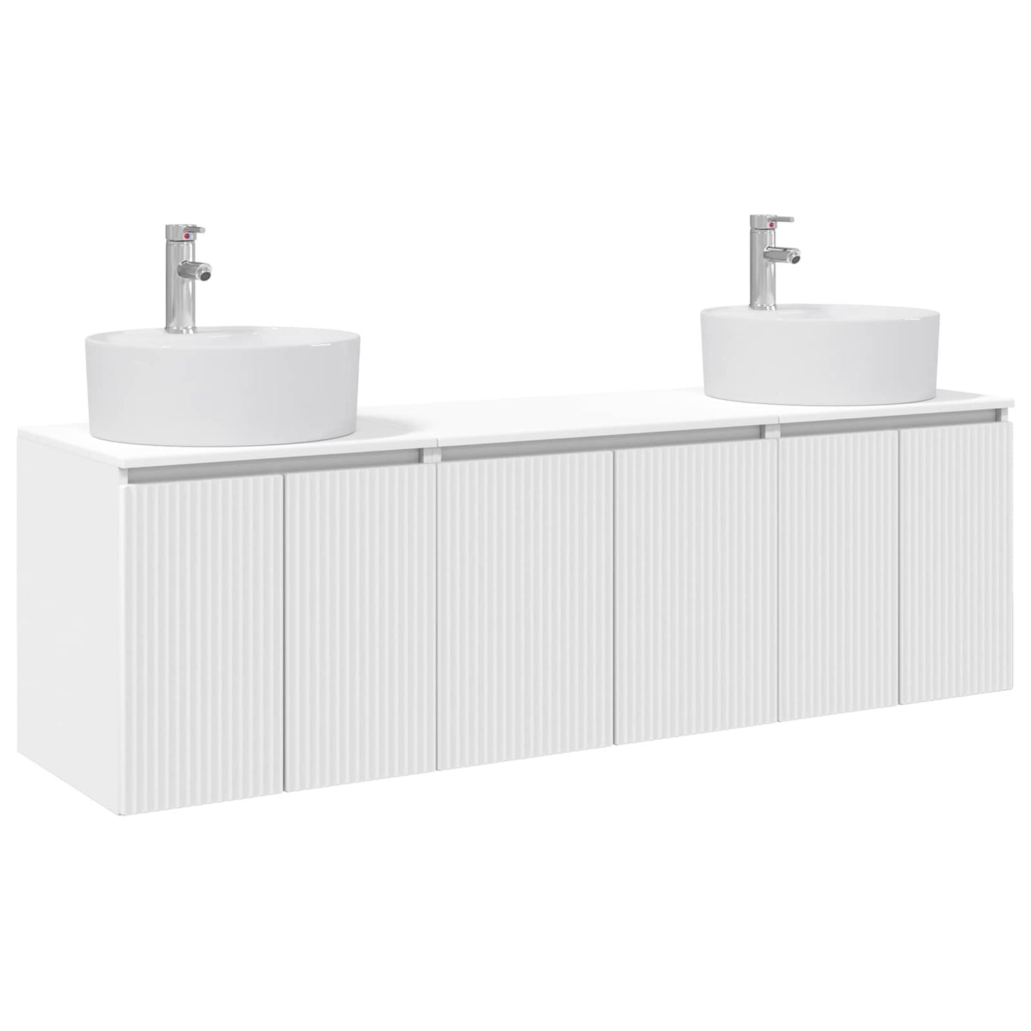 Badezimmerschrank-Set 3 stk. Weiß 49,5 x 44,5 x 65 cm