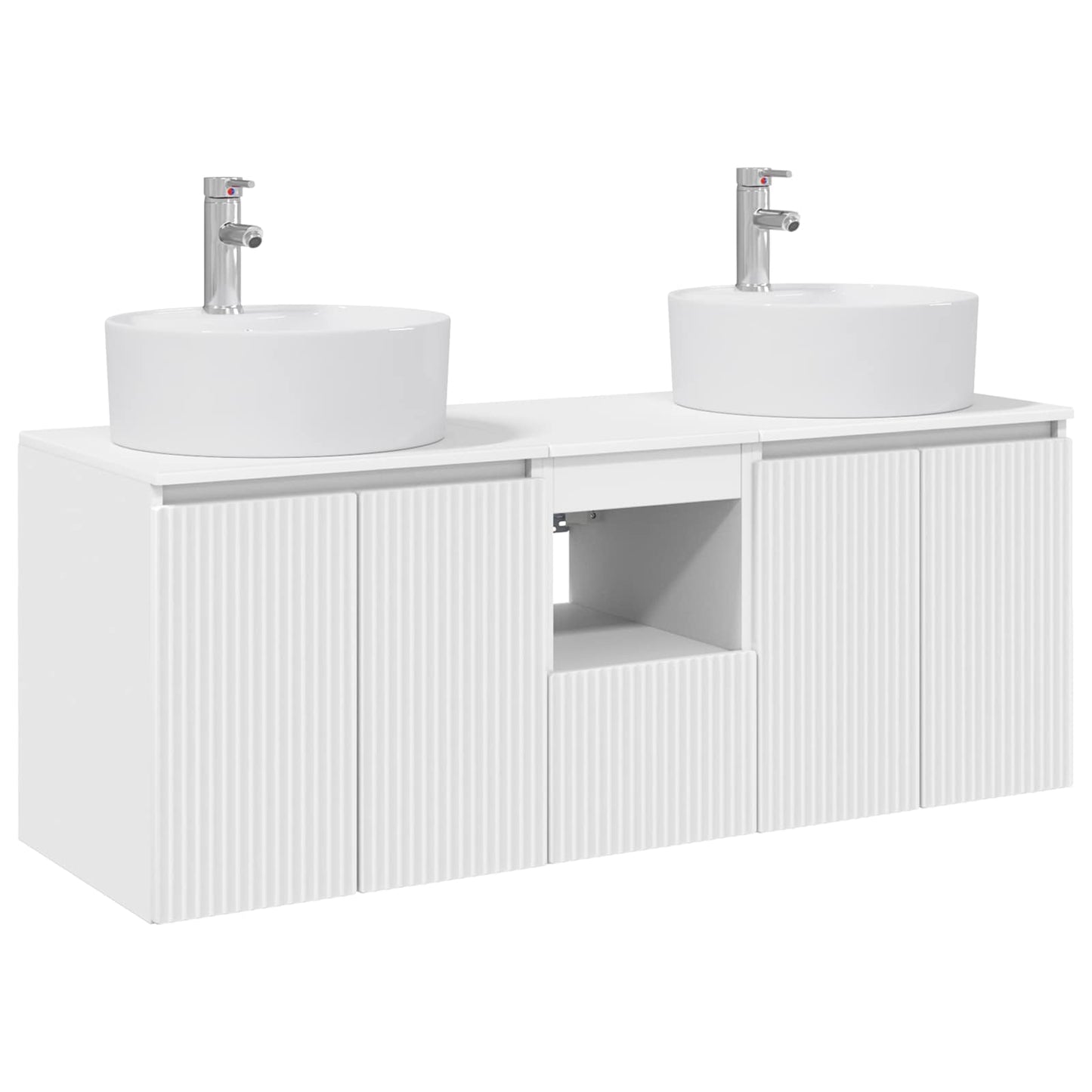 Badezimmerschrank-Set 3 stk. Weiß 49,5 x 44,5 x 65 cm