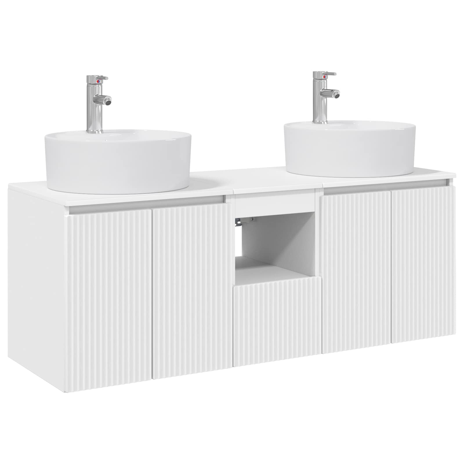 Badezimmerschrank-Set 3 stk. Weiß 49,5 x 44,5 x 65 cm