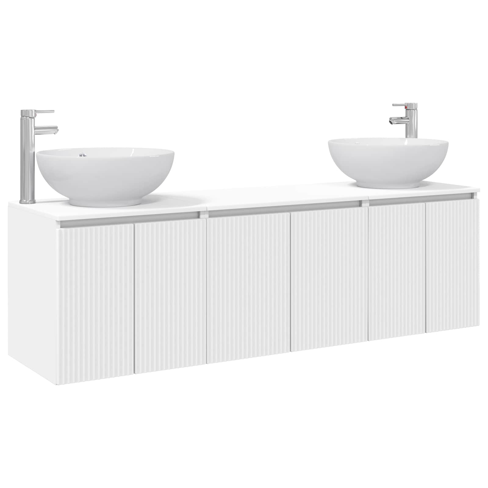 Badezimmerschrank-Set 3 stk. Weiß 49,5 x 44,5 x 65 cm