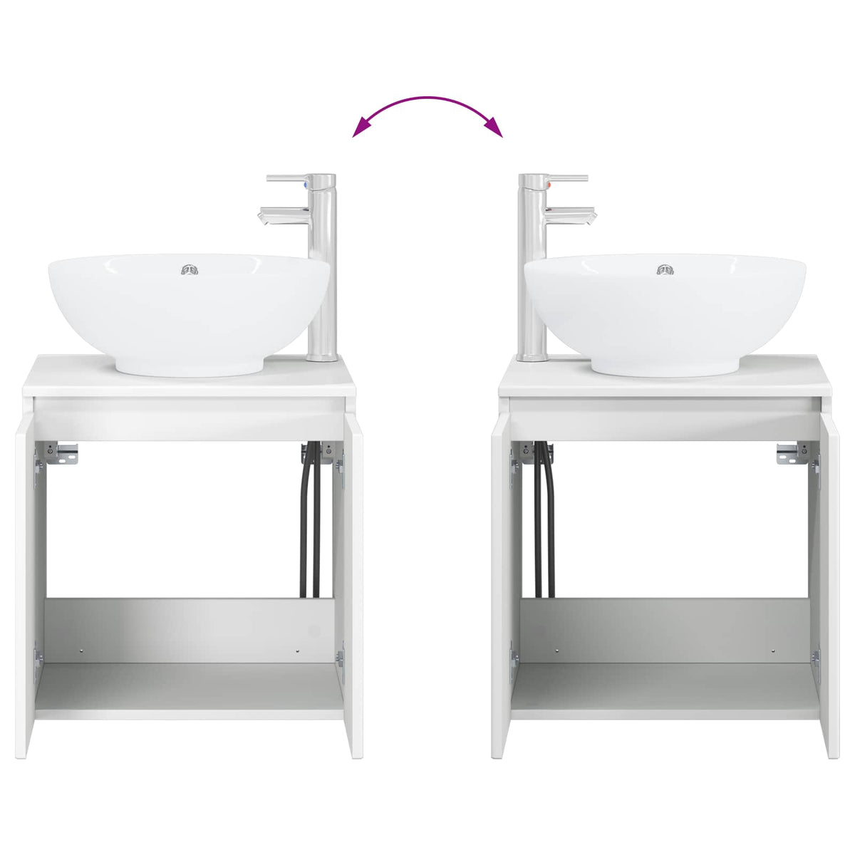 Badezimmerschrank-Set 3 stk. Weiß 161,5 x 44,5 x 80 cm