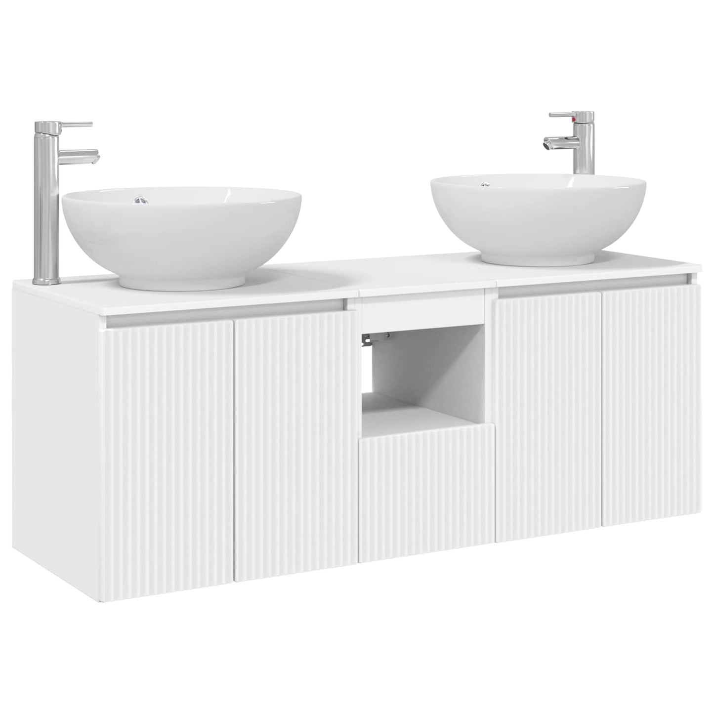 Badezimmerschrank-Set 3 stk. Weiß 49,5 x 44,5 x 65 cm