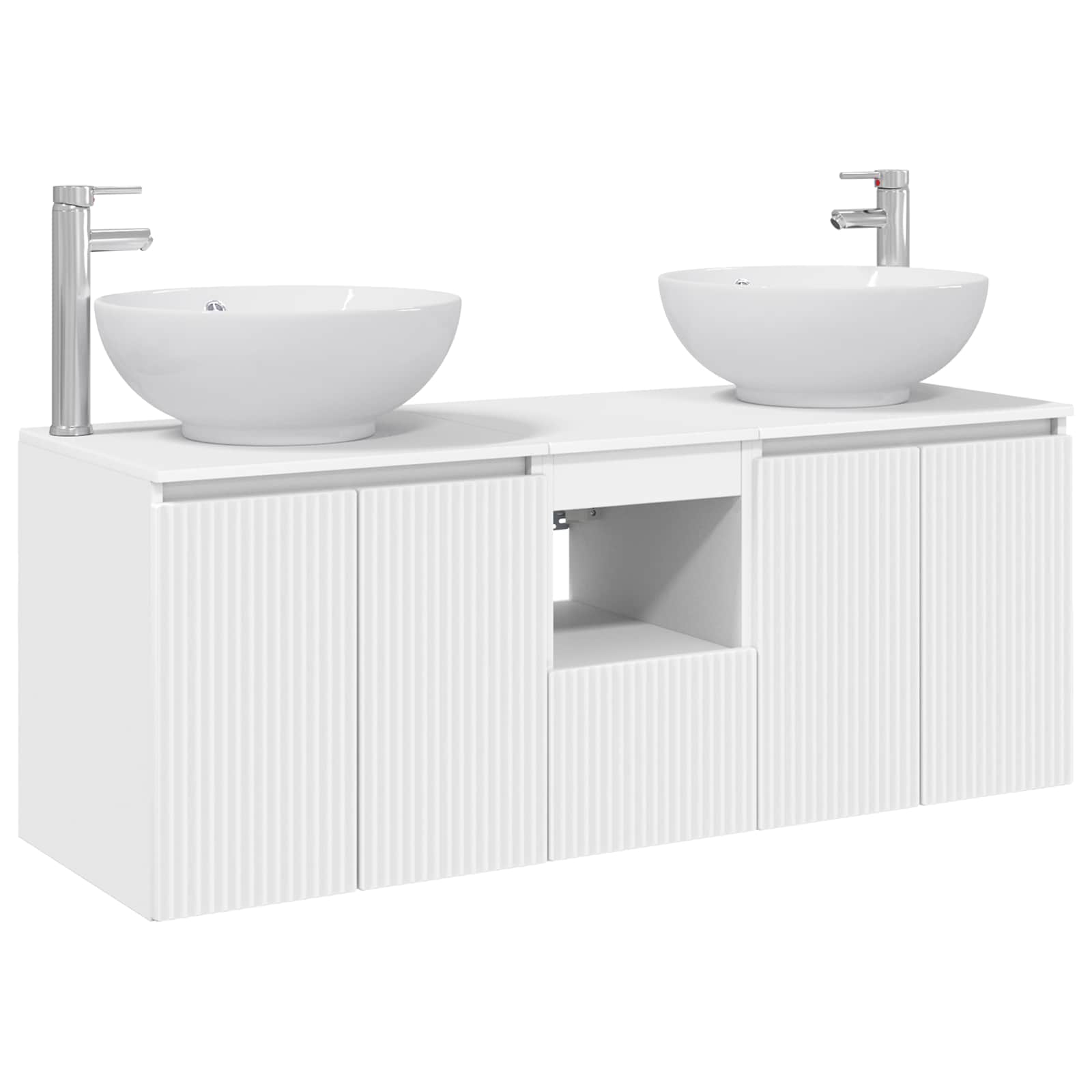 Badezimmerschrank-Set 3 stk. Weiß 49,5 x 44,5 x 65 cm