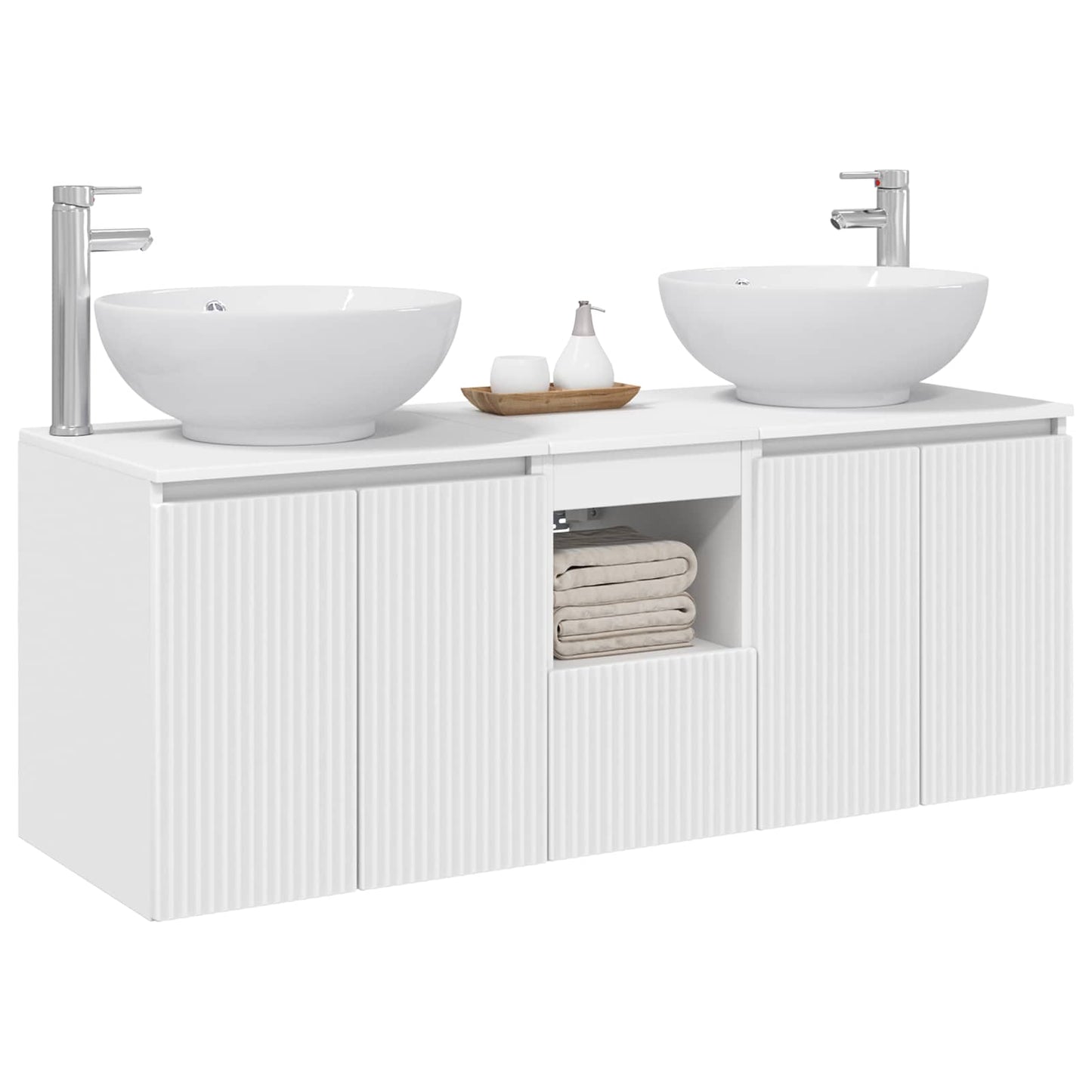 Badezimmerschrank-Set 3 stk. Weiß 49,5 x 44,5 x 65 cm