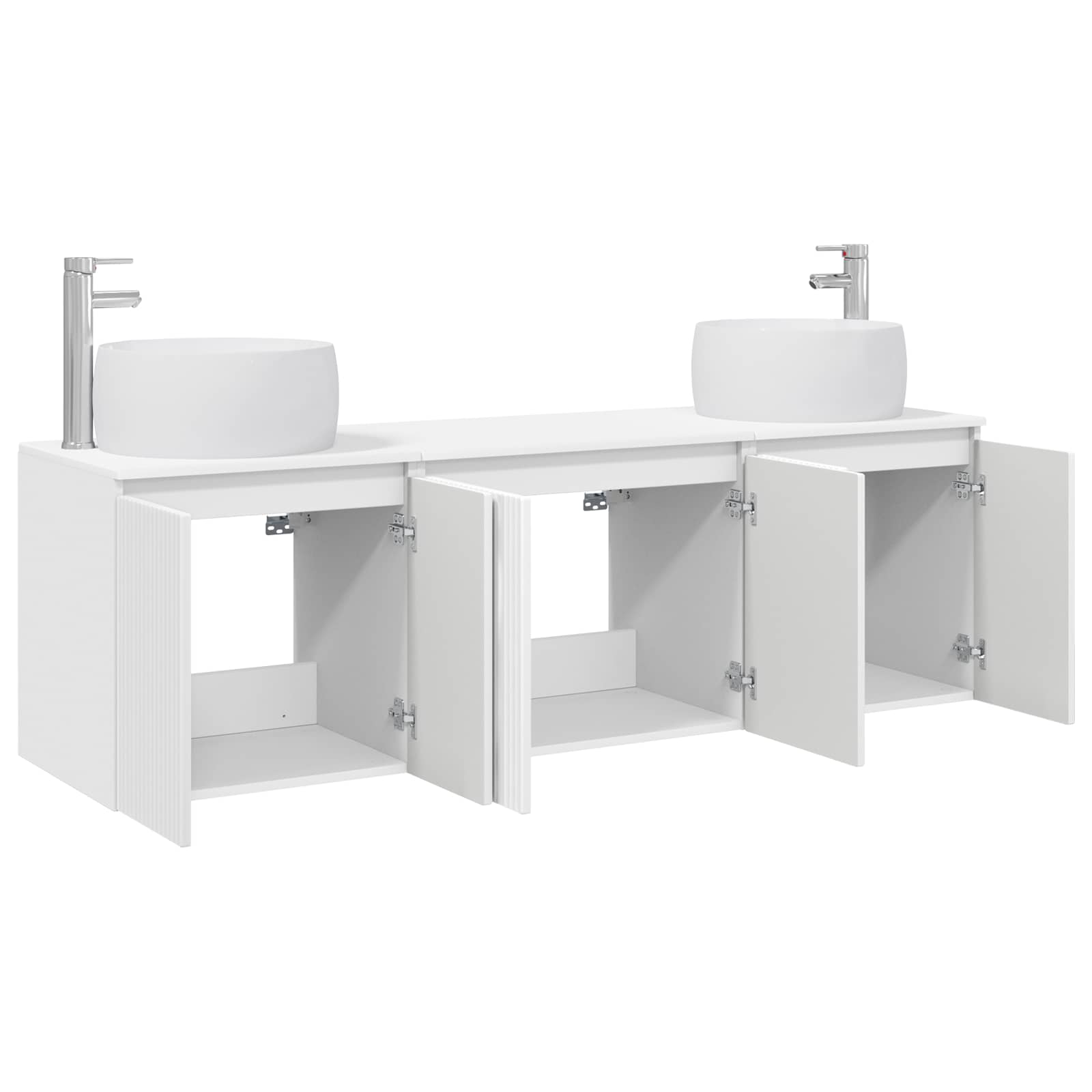 Badezimmerschrank-Set 3 stk. Weiß 49,5 x 44,5 x 66 cm