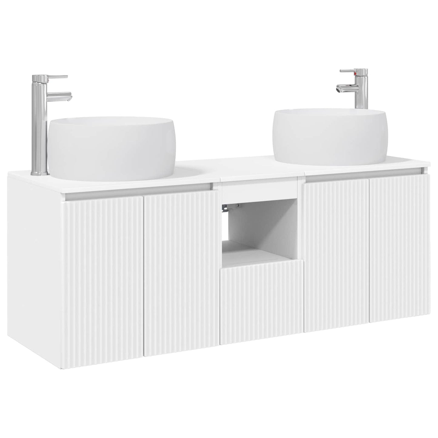 Badezimmerschrank-Set 3 stk. Weiß 49,5 x 44,5 x 66 cm