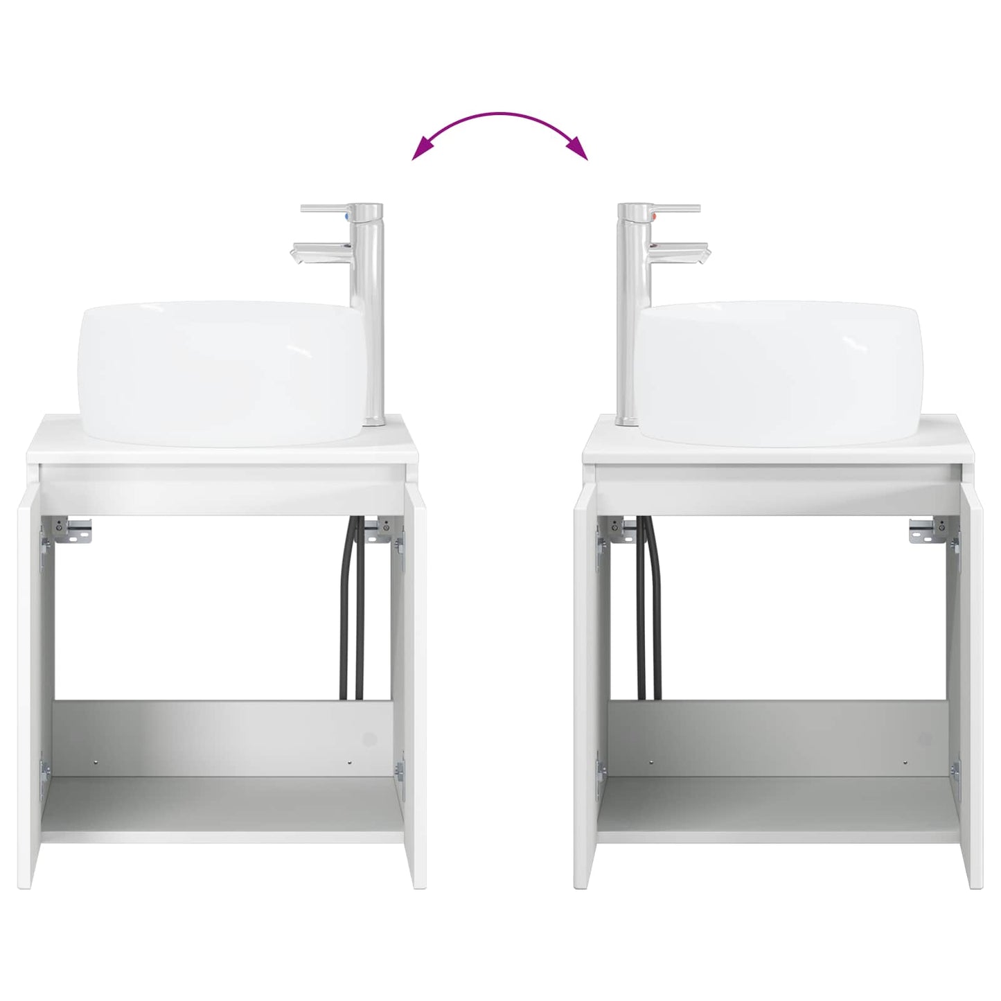 Badezimmerschrank-Set 3 stk. Weiß 49,5 x 44,5 x 66 cm