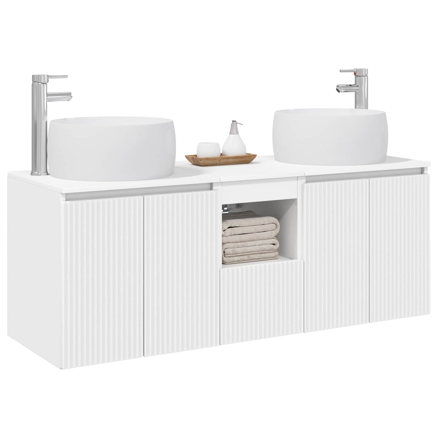 Badezimmerschrank-Set 3 stk. Weiß 49,5 x 44,5 x 66 cm