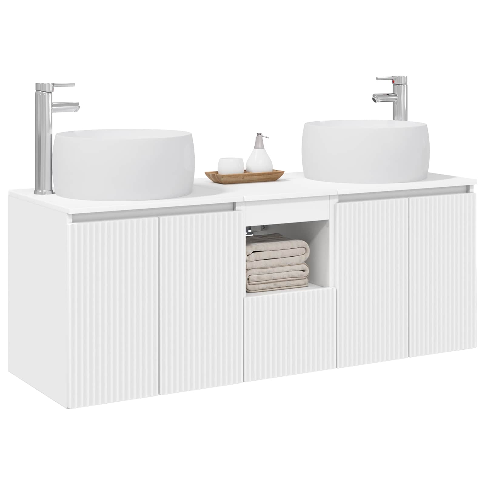 Badezimmerschrank-Set 3 stk. Weiß 49,5 x 44,5 x 66 cm