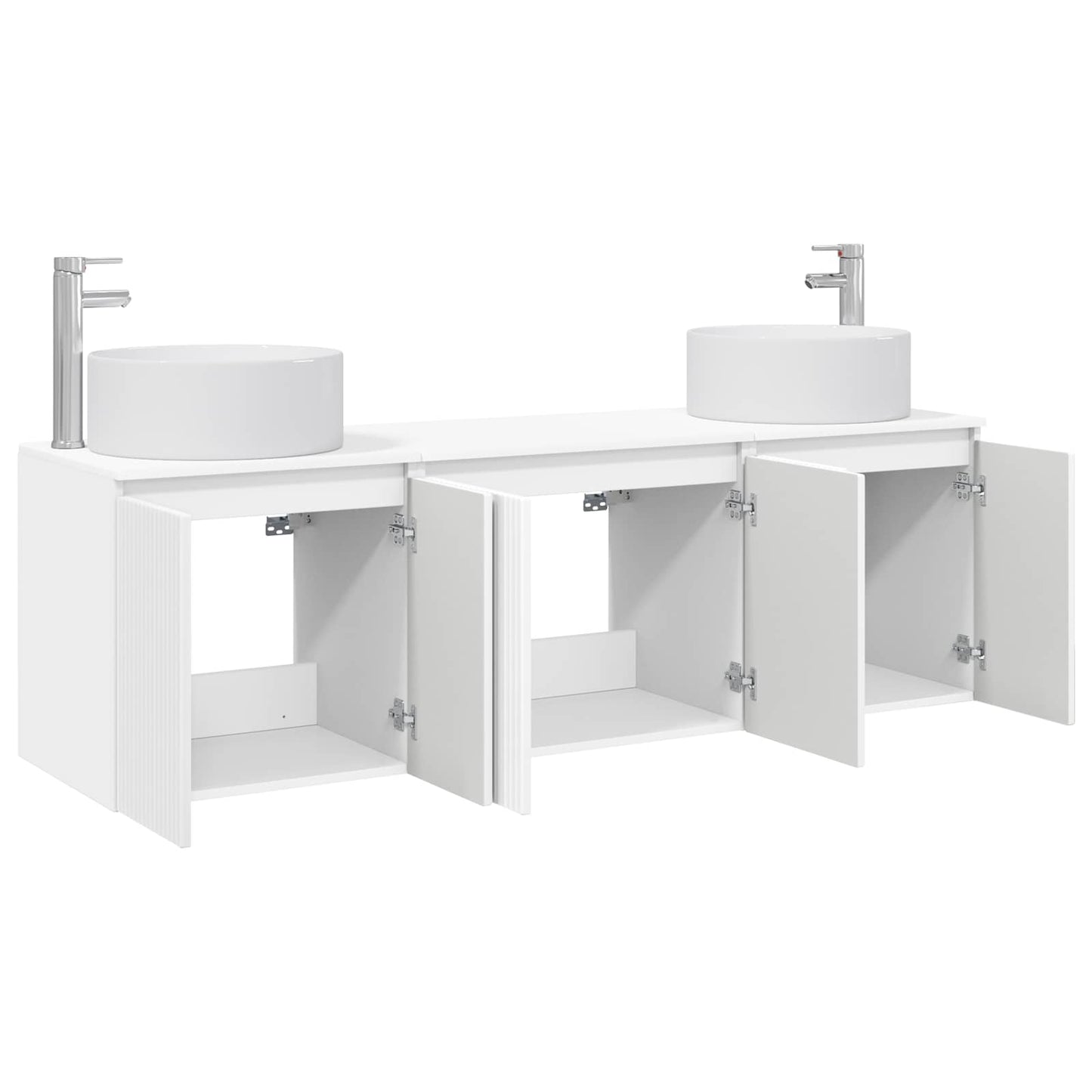 Badezimmerschrank-Set 3 stk. Weiß 49,5 x 44,5 x 65,5 cm