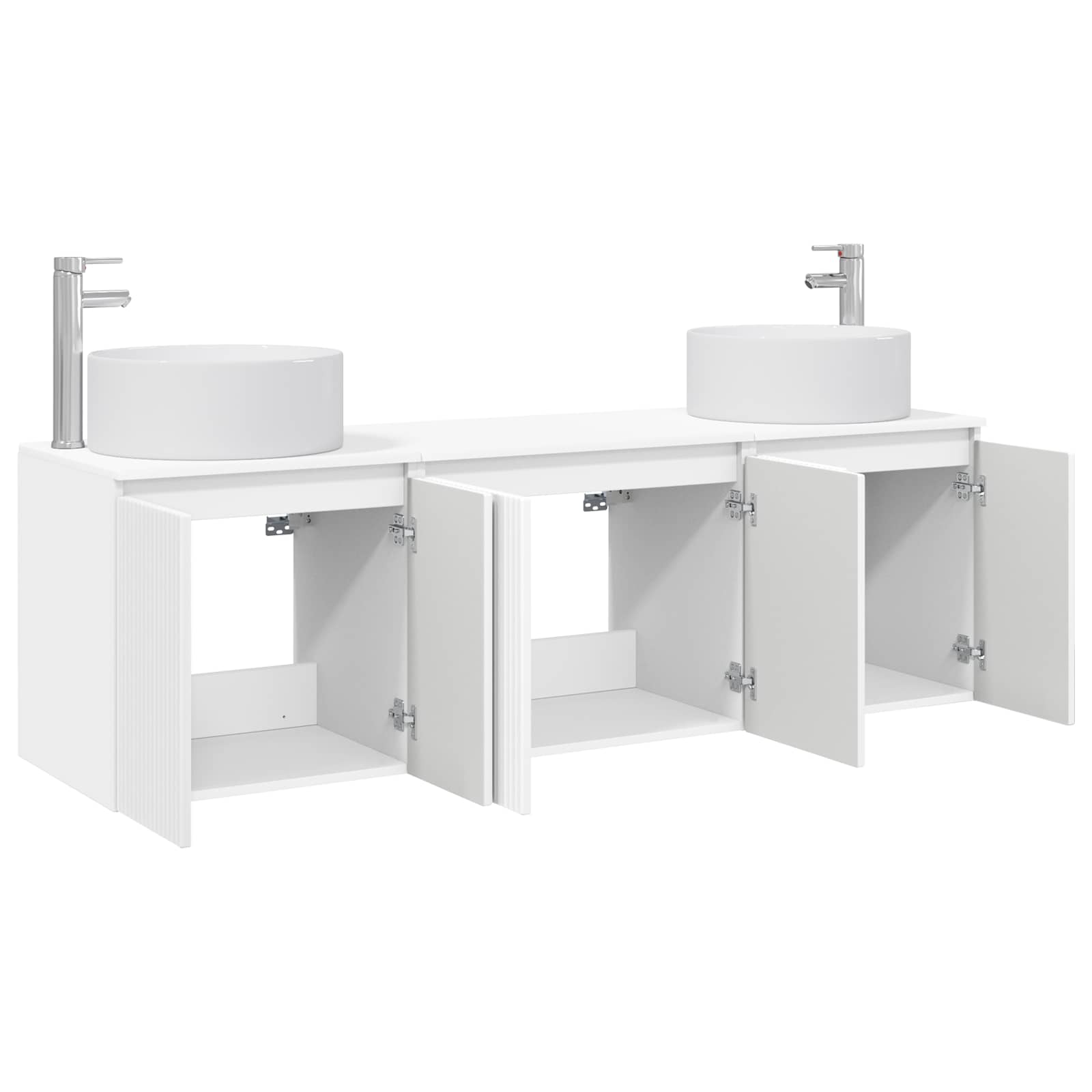 Badezimmerschrank-Set 3 stk. Weiß 49,5 x 44,5 x 65,5 cm