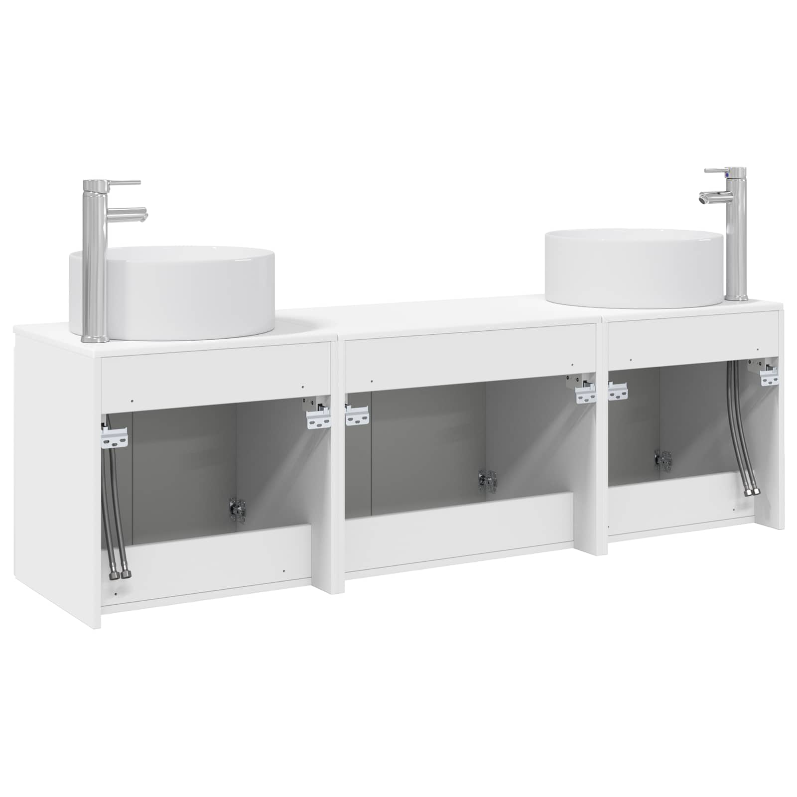 Badezimmerschrank-Set 3 stk. Weiß 49,5 x 44,5 x 65,5 cm