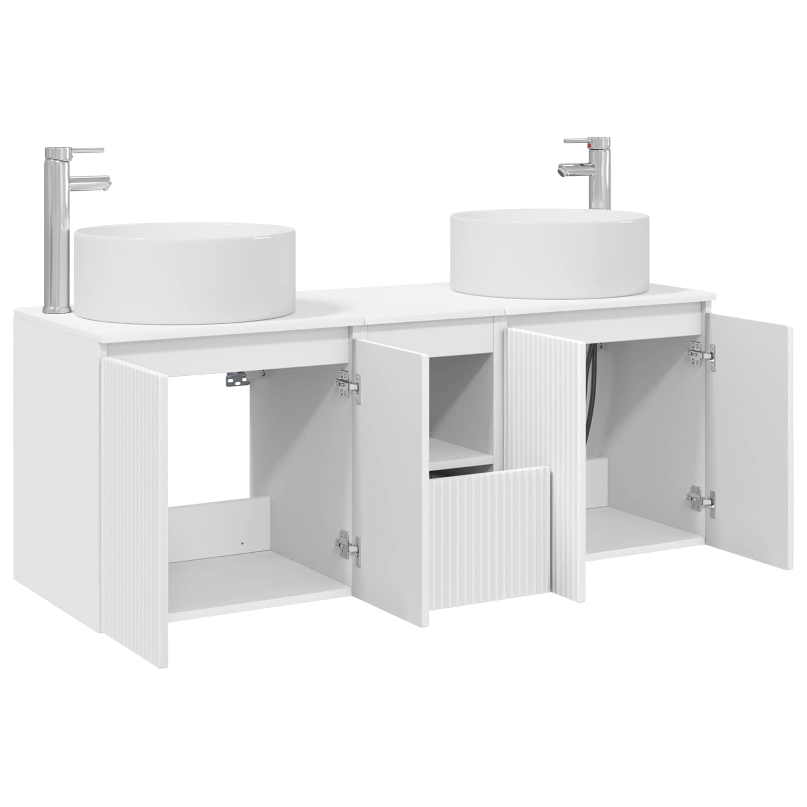 Badezimmerschrank-Set 3 stk. Weiß 49,5 x 44,5 x 65,5 cm