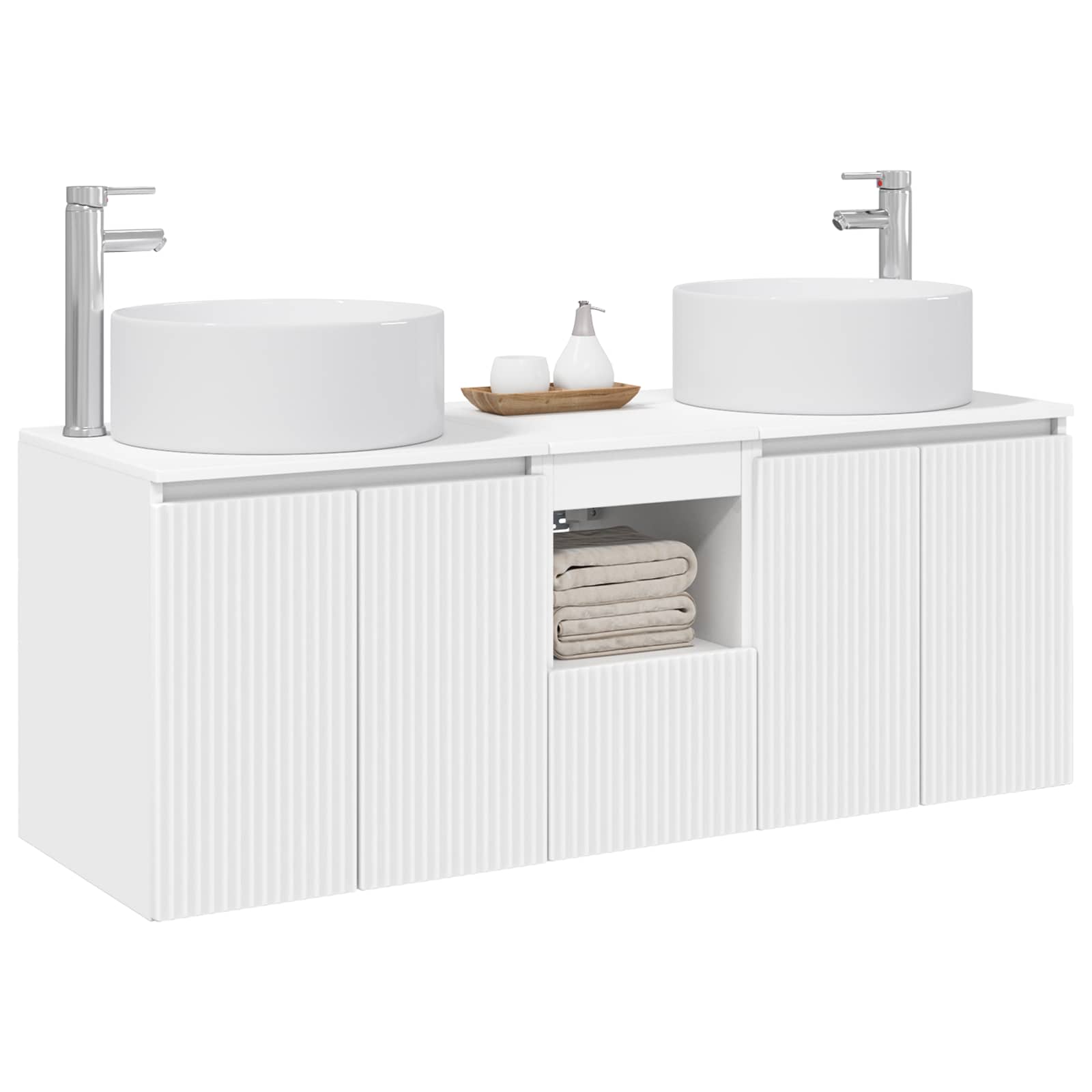 Badezimmerschrank-Set 3 stk. Weiß 49,5 x 44,5 x 65,5 cm