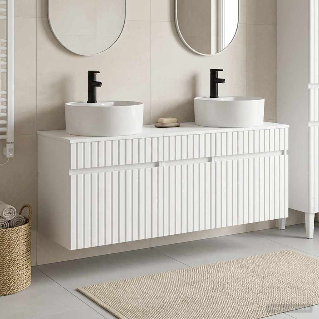 Badezimmerschrank-Set 3 stk. Weiß 49 x 44,5 x 65 cm