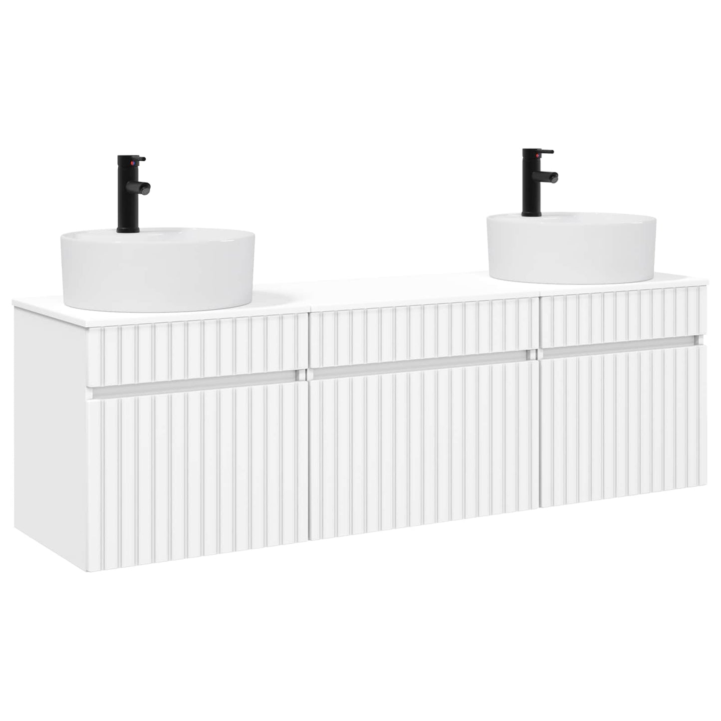 Badezimmerschrank-Set 3 stk. Weiß 49 x 44,5 x 65 cm