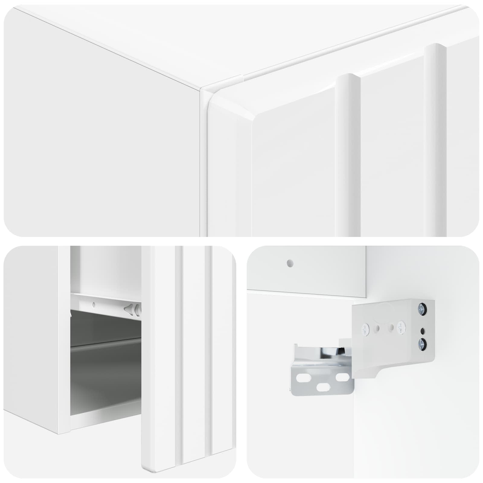 Badezimmerschrank-Set 3 stk. Weiß 49 x 44,5 x 66,5 cm