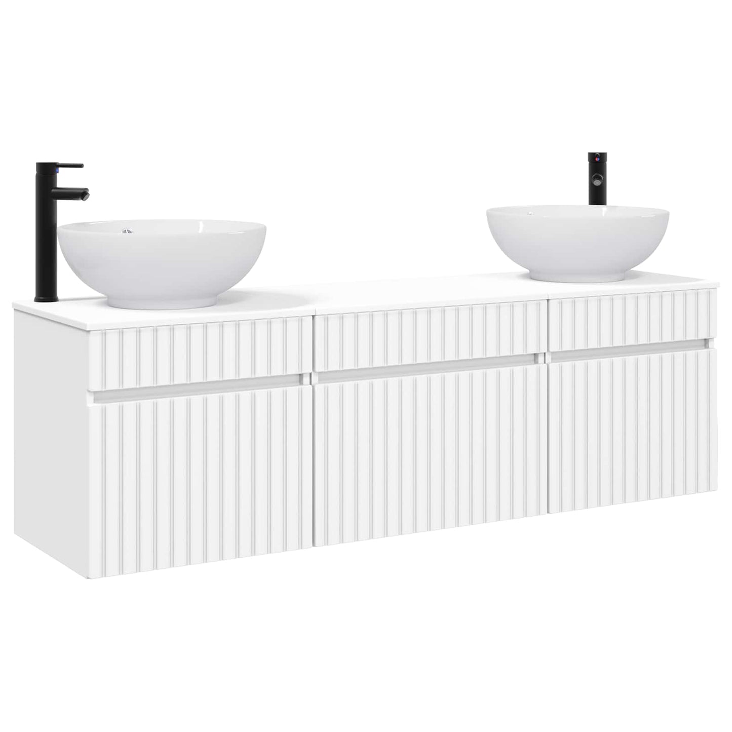 Badezimmerschrank-Set 3 stk. Weiß 49 x 44,5 x 66,5 cm