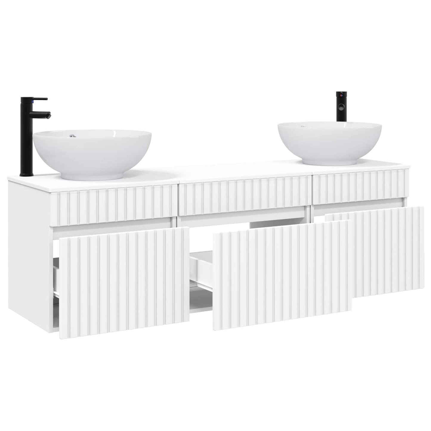Badezimmerschrank-Set 3 stk. Weiß 49 x 44,5 x 66,5 cm