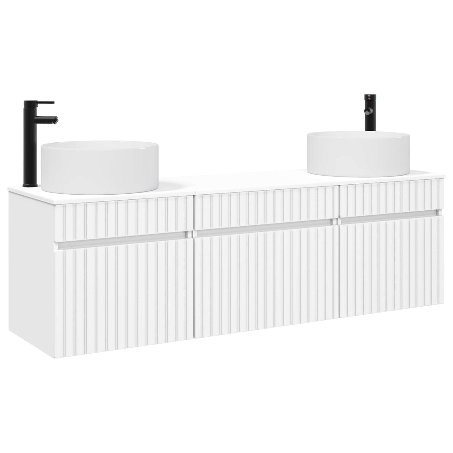 Badezimmerschrank-Set 3 stk. Weiß 49 x 44,5 x 65,5 cm