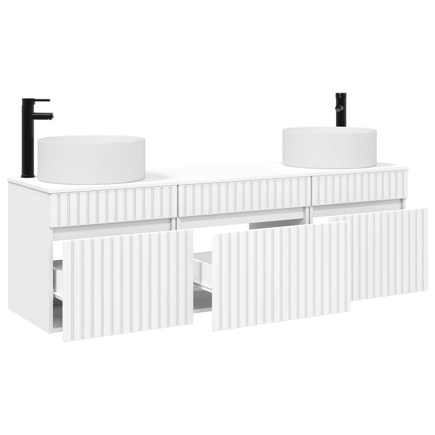 Badezimmerschrank-Set 3 stk. Weiß 49 x 44,5 x 65,5 cm