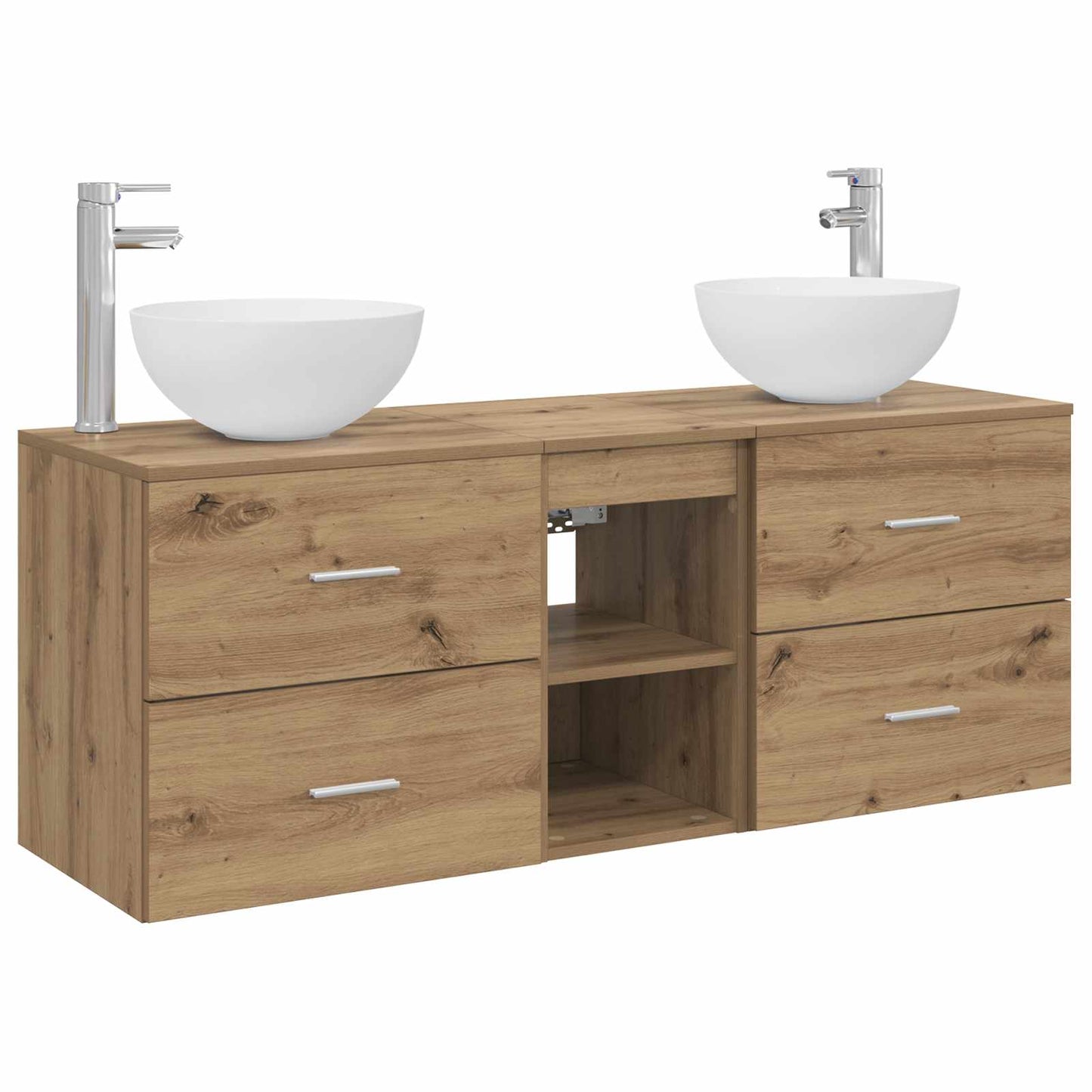 Badezimmerschrank-Set 3 Stk. Artisan-Eiche 49,5 x 35 x 63 cm