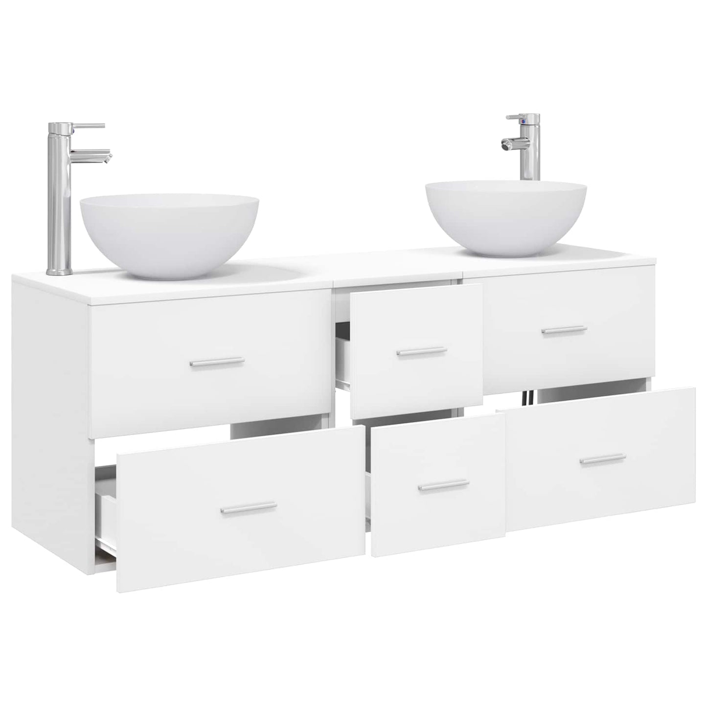Badezimmerschrank-Set 3 stk. Weiß 49,5 x 35 x 63 cm