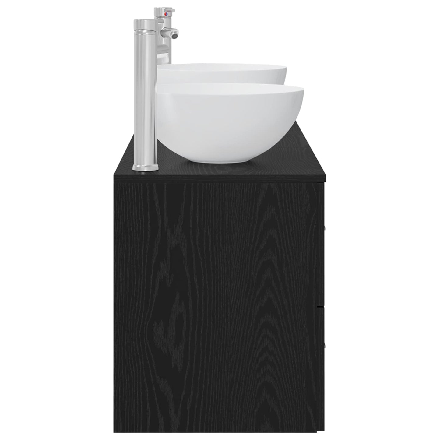 Badezimmerschrank-Set 3 stk. Schwarze Eiche 49,5 x 41 x 64,5 cm