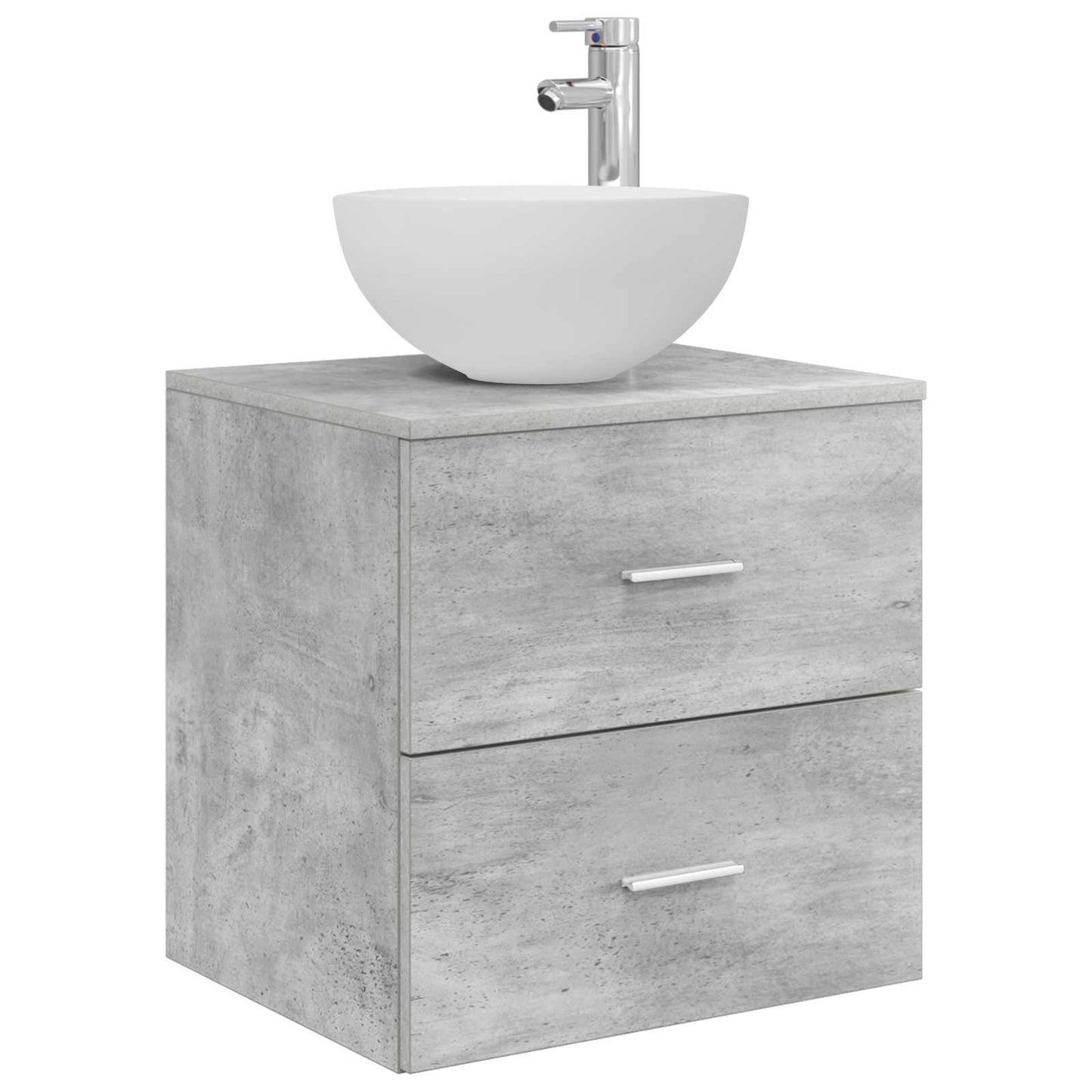 Badezimmerschrank-Set 3 stk. Betongrau 49,5 x 41 x 64,5 cm