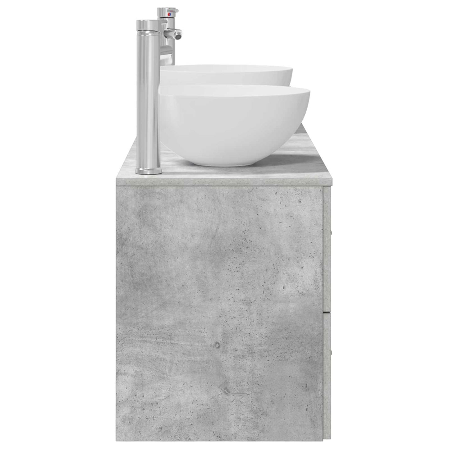 Badezimmerschrank-Set 3 stk. Betongrau 49,5 x 41 x 64,5 cm