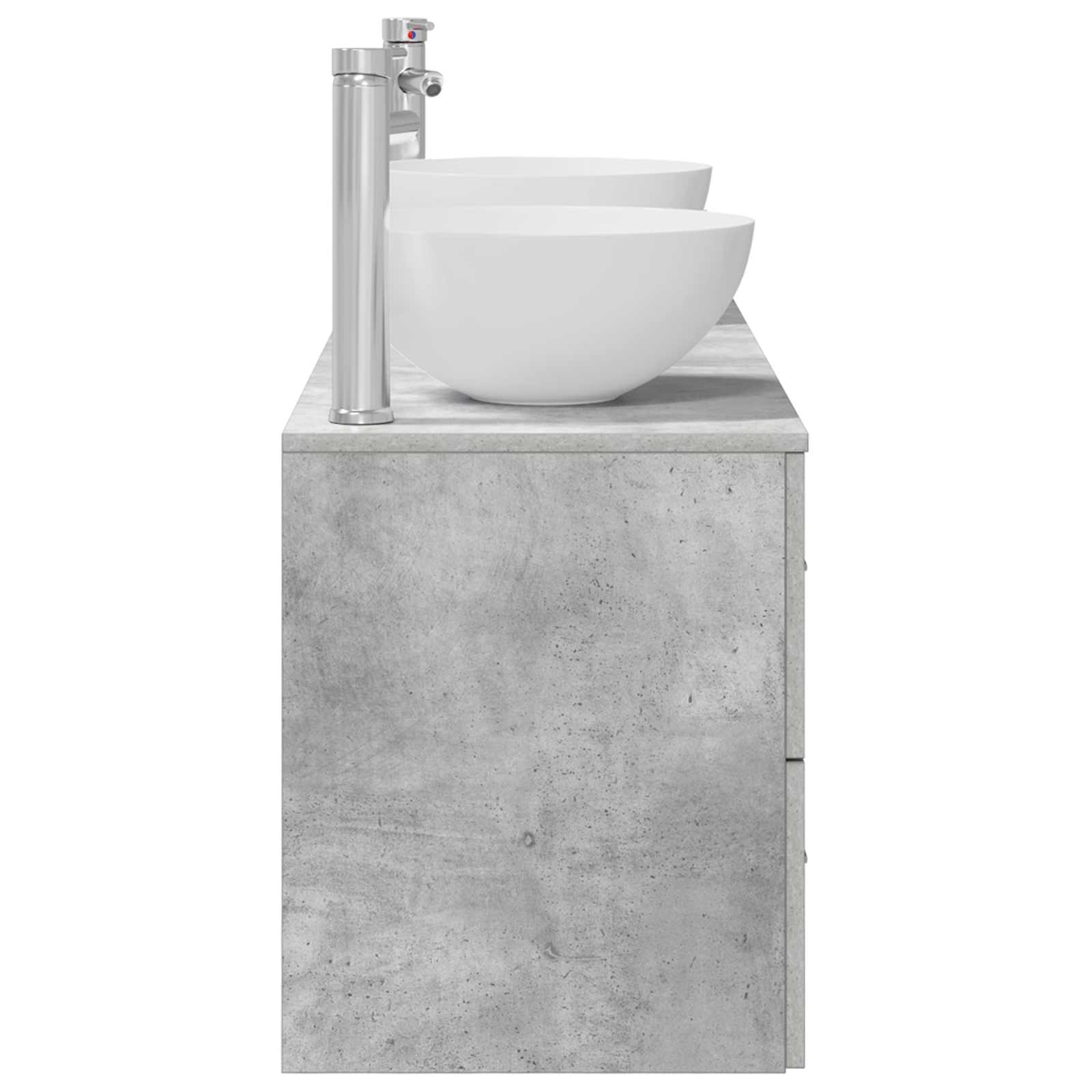 Badezimmerschrank-Set 3 stk. Betongrau 49,5 x 41 x 64,5 cm