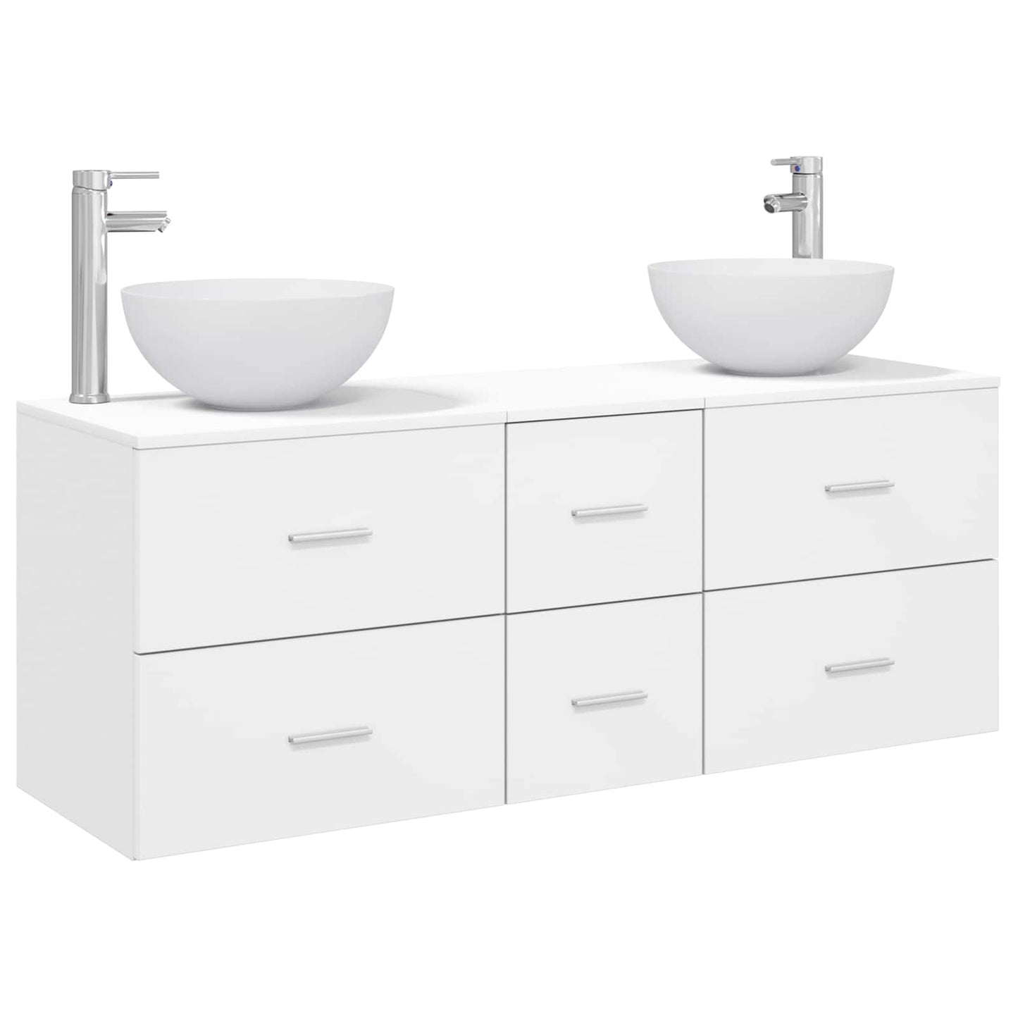 Badezimmerschrank-Set 3 stk. Weiß 49,5 x 41 x 64,5 cm
