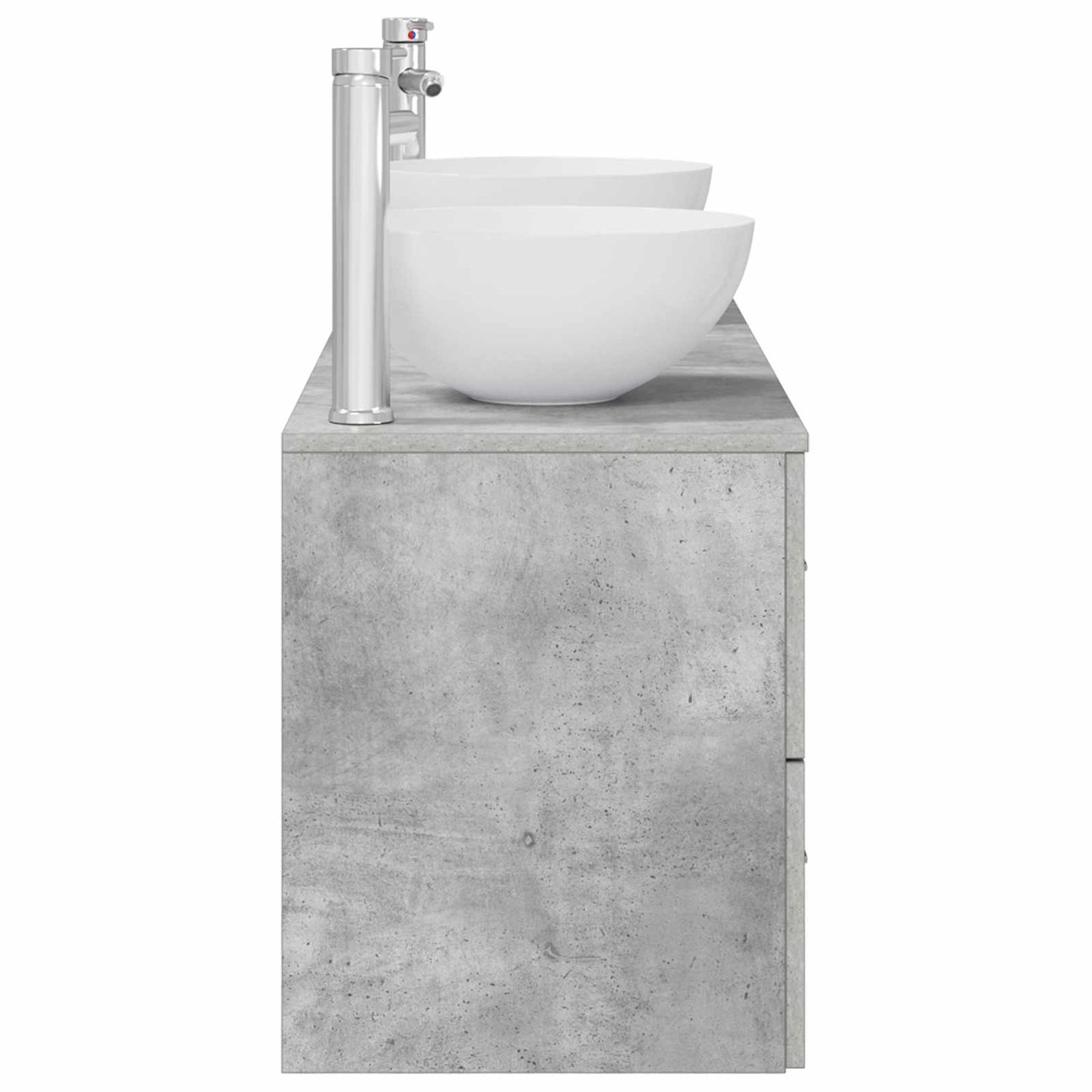 Badezimmerschrank-Set 3 stk. Betongrau 49,5 x 41 x 64,5 cm