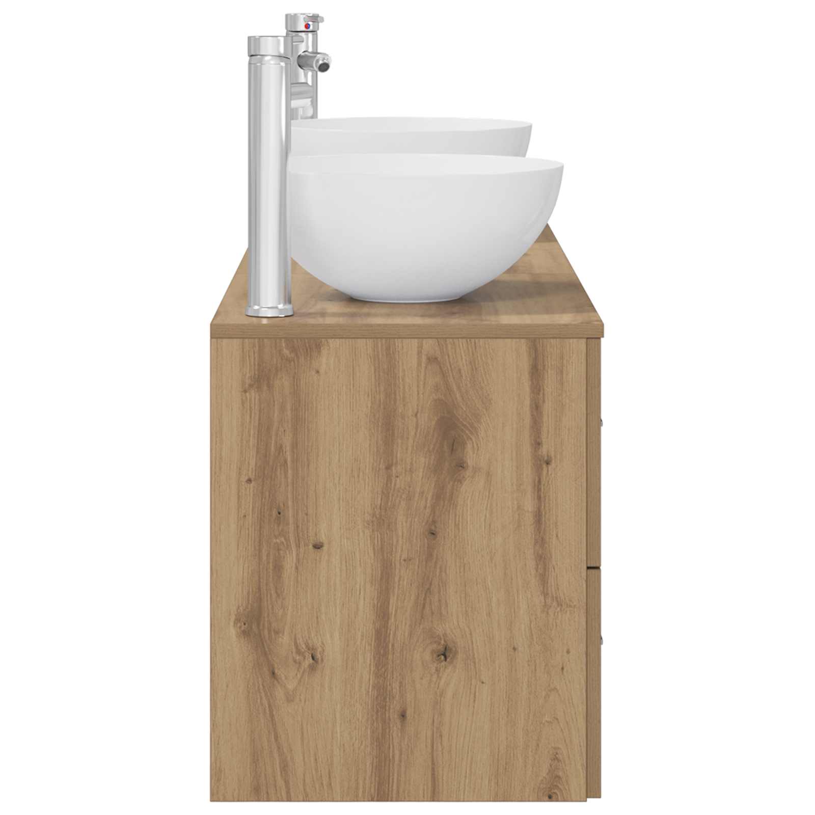 Badezimmerschrank-Set 3 Stk. Artisan-Eiche 49,5 x 41 x 64,5 cm
