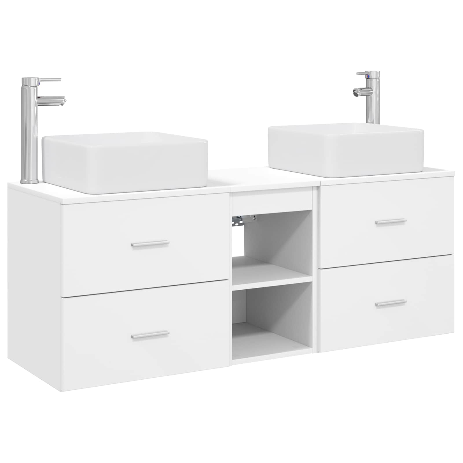Badezimmerschrank-Set 3 stk. Weiß 49,5 x 41 x 63 cm