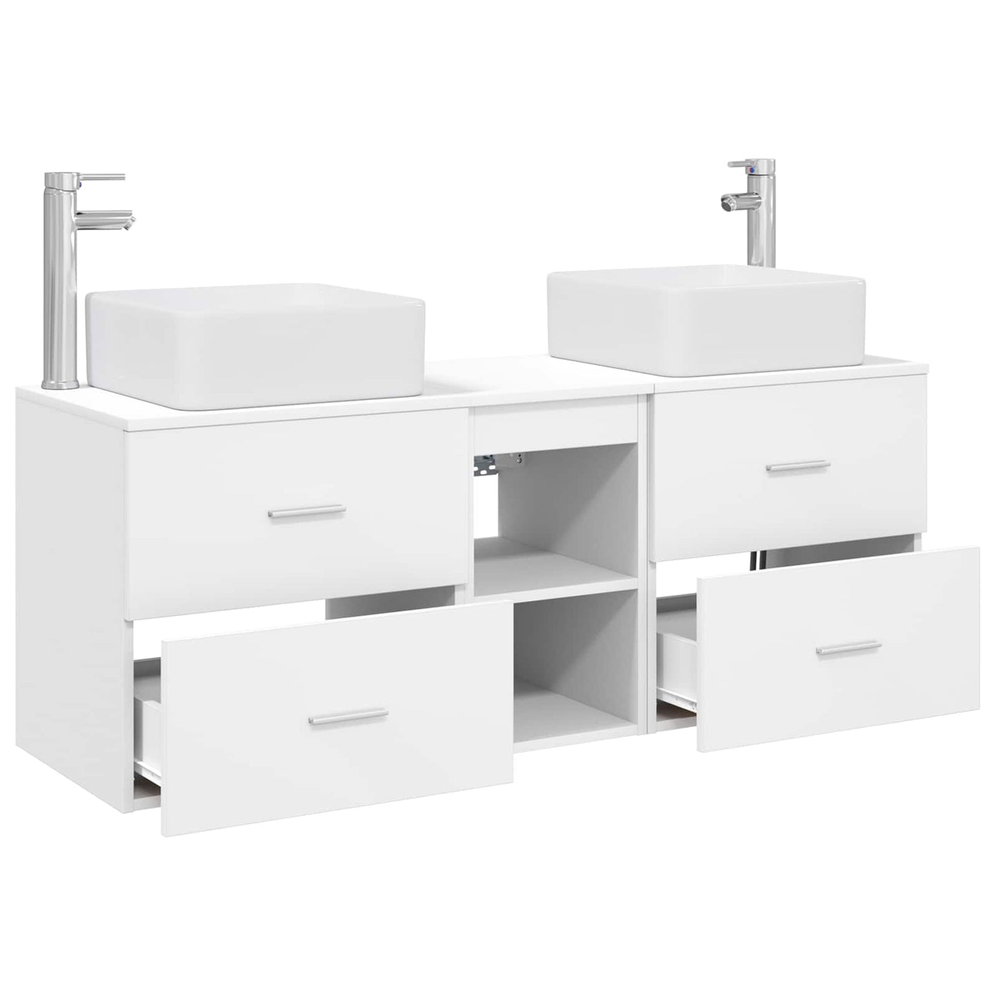 Badezimmerschrank-Set 3 stk. Weiß 49,5 x 41 x 63 cm