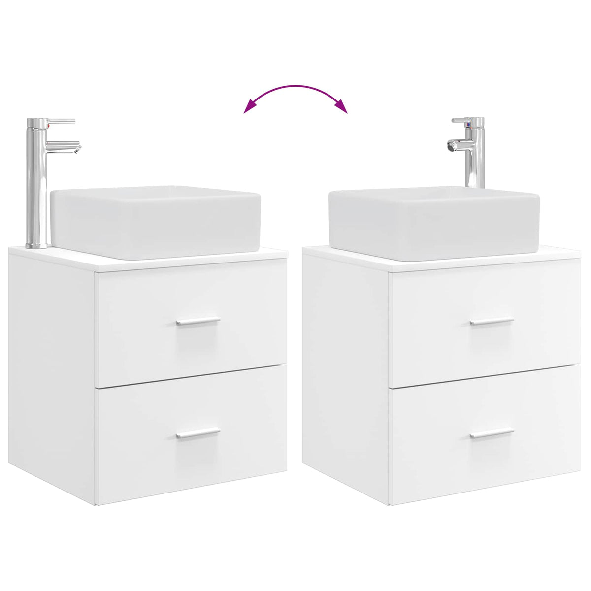 Badezimmerschrank-Set 3 stk. Weiß 129 x 41 x 80 cm