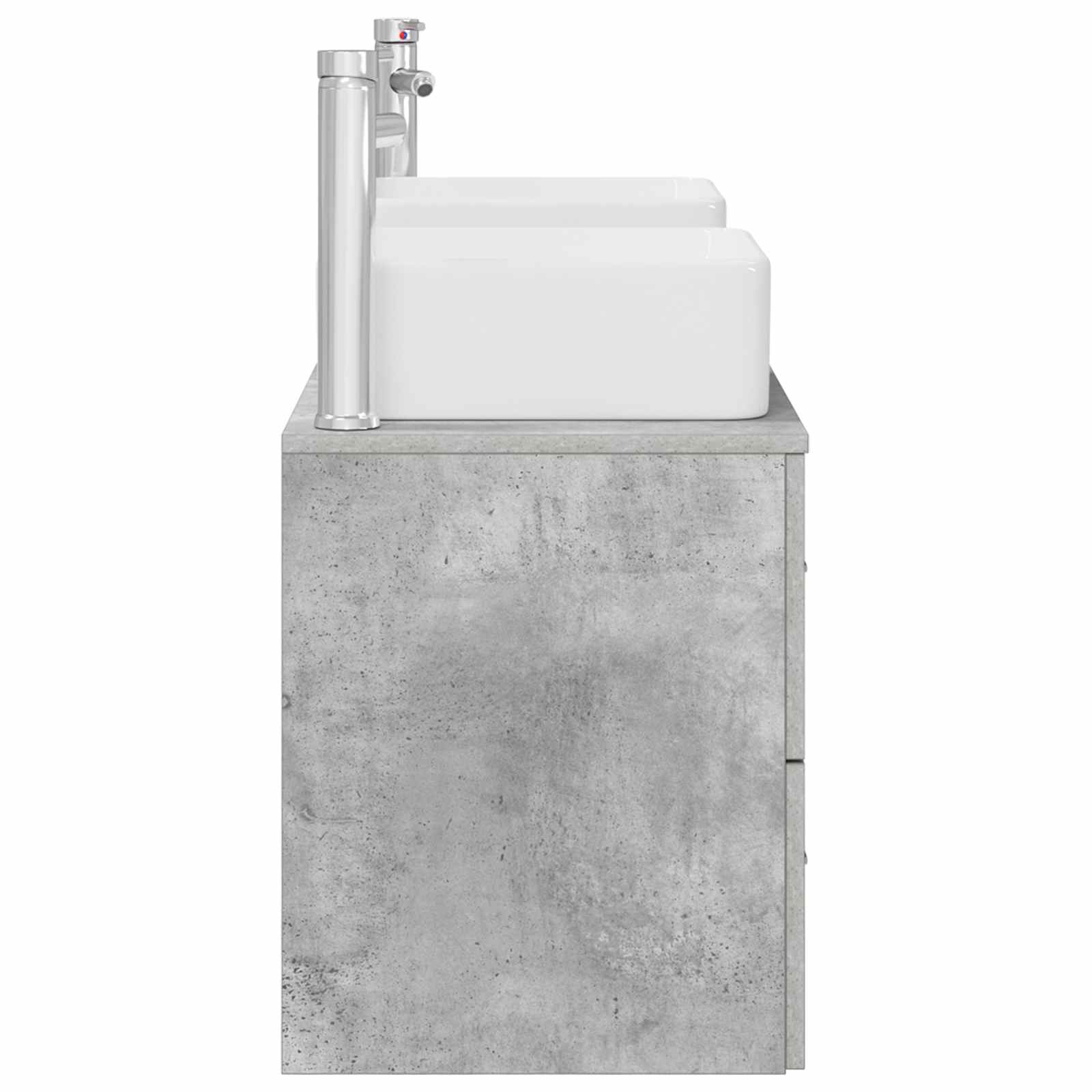 Badezimmerschrank-Set 3 stk. Betongrau 49,5 x 41 x 63 cm