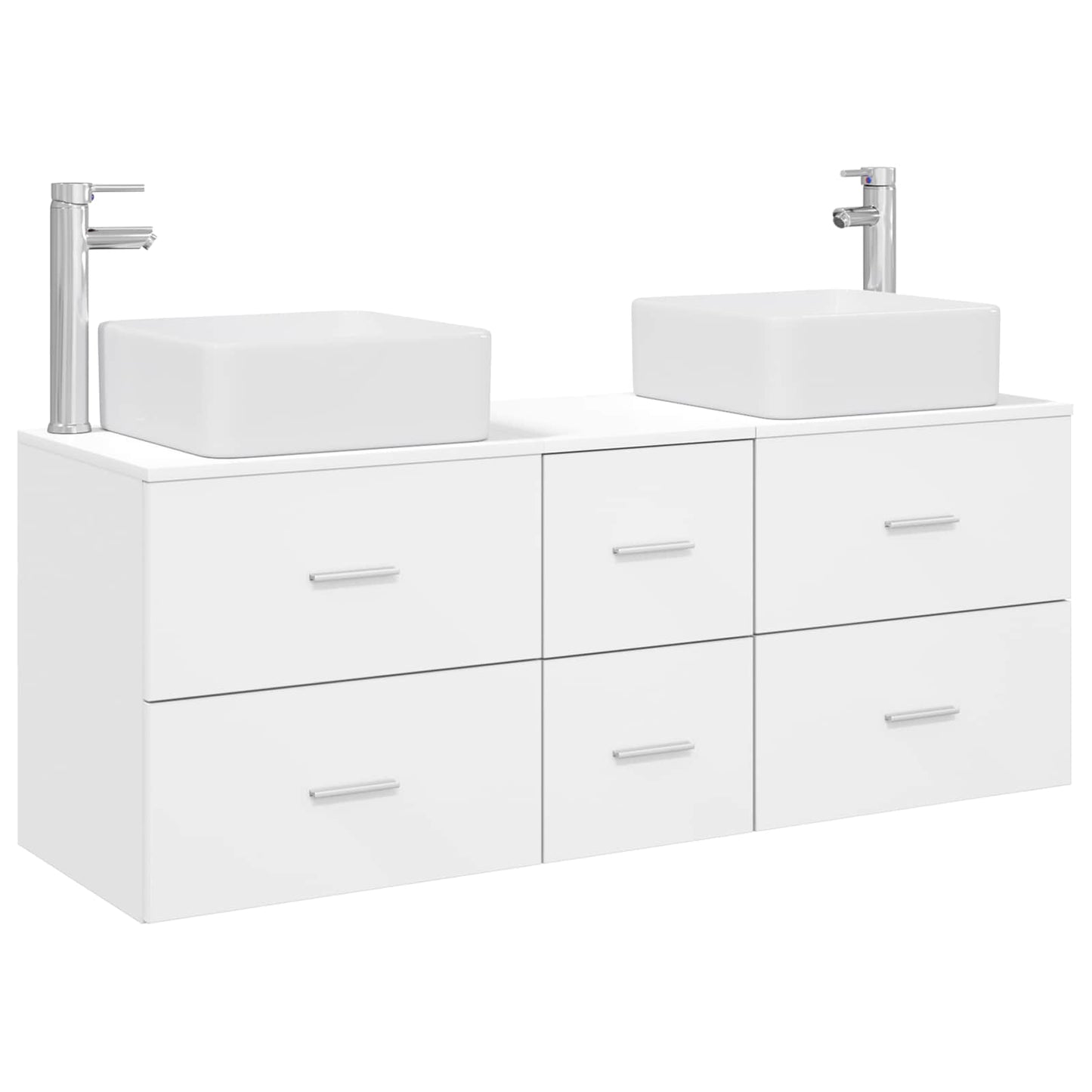 Badezimmerschrank-Set 3 stk. Weiß 49,5 x 41 x 63 cm