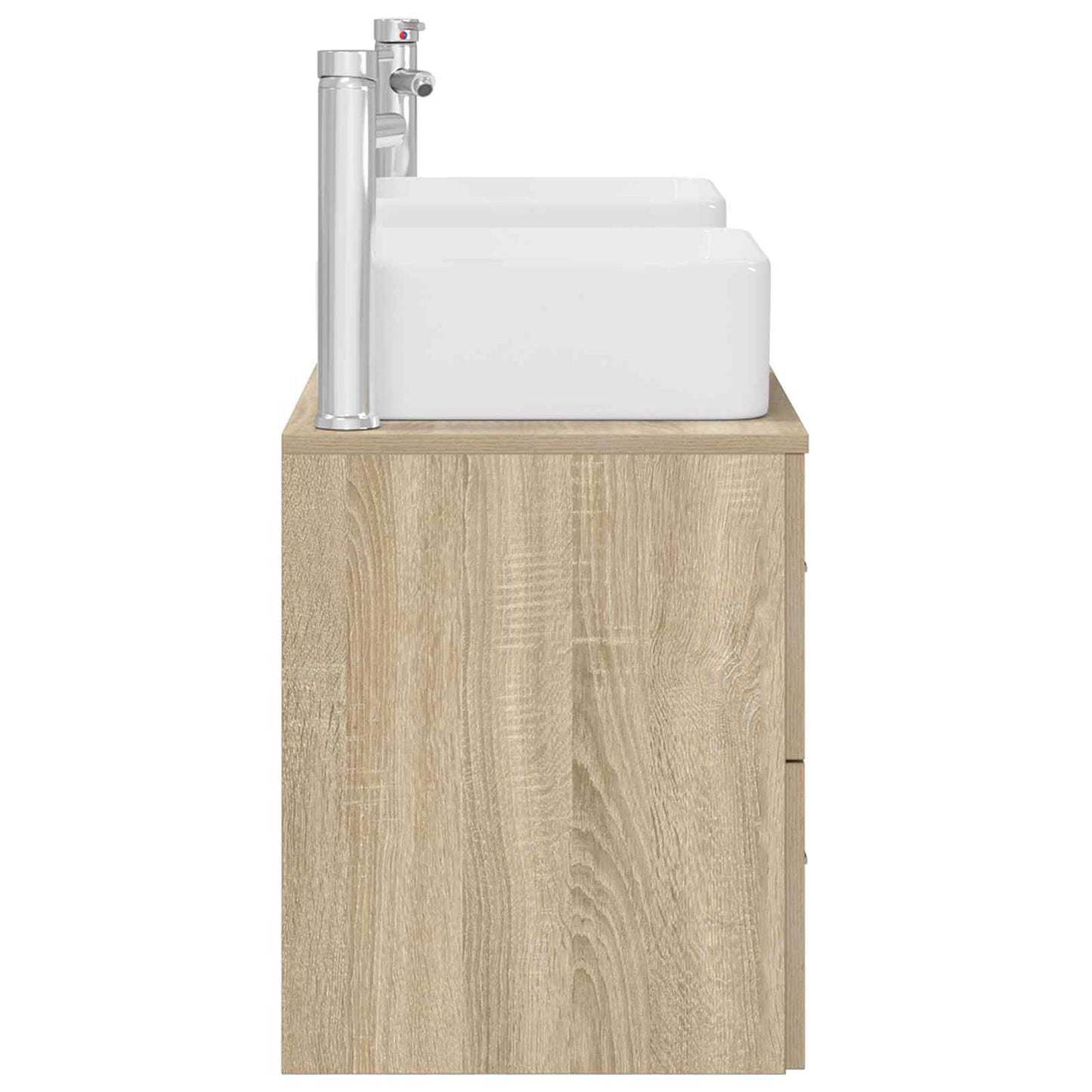 Badezimmerschrank-Set 3 stk. Sonoma-Eiche 49,5 x 41 x 63 cm