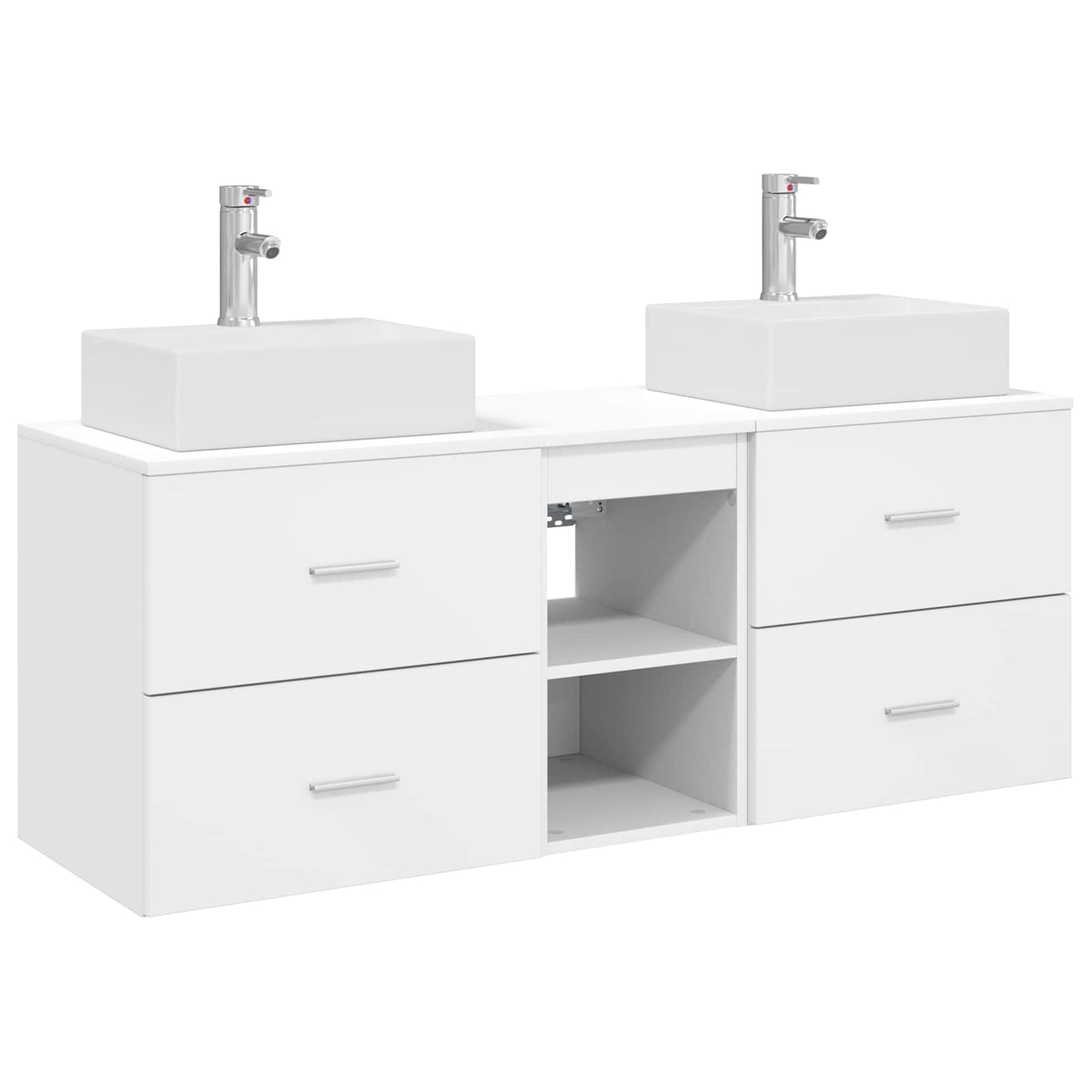 Badezimmerschrank-Set 3 stk. Weiß 49,5 x 41 x 62,5 cm