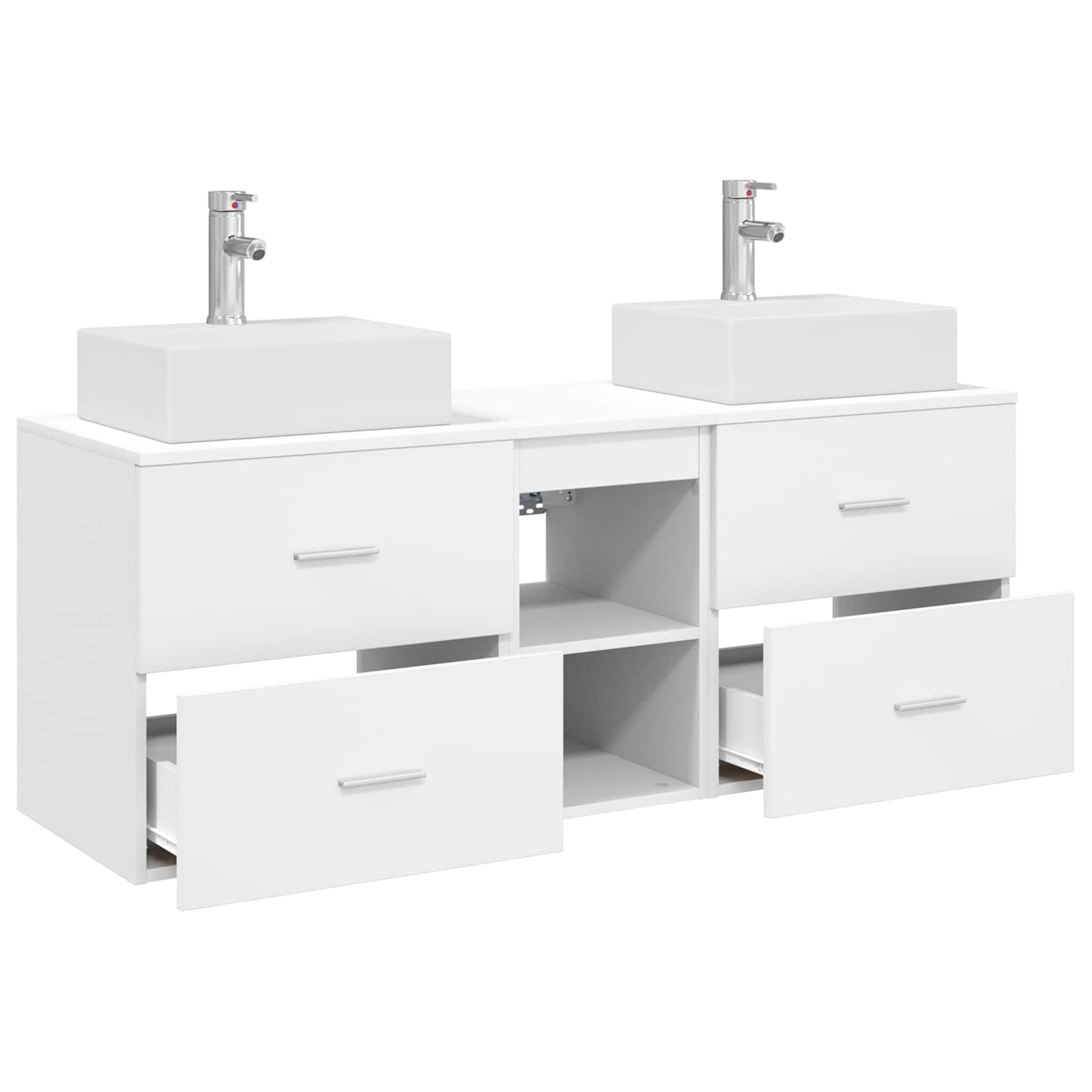 Badezimmerschrank-Set 3 stk. Weiß 49,5 x 41 x 62,5 cm
